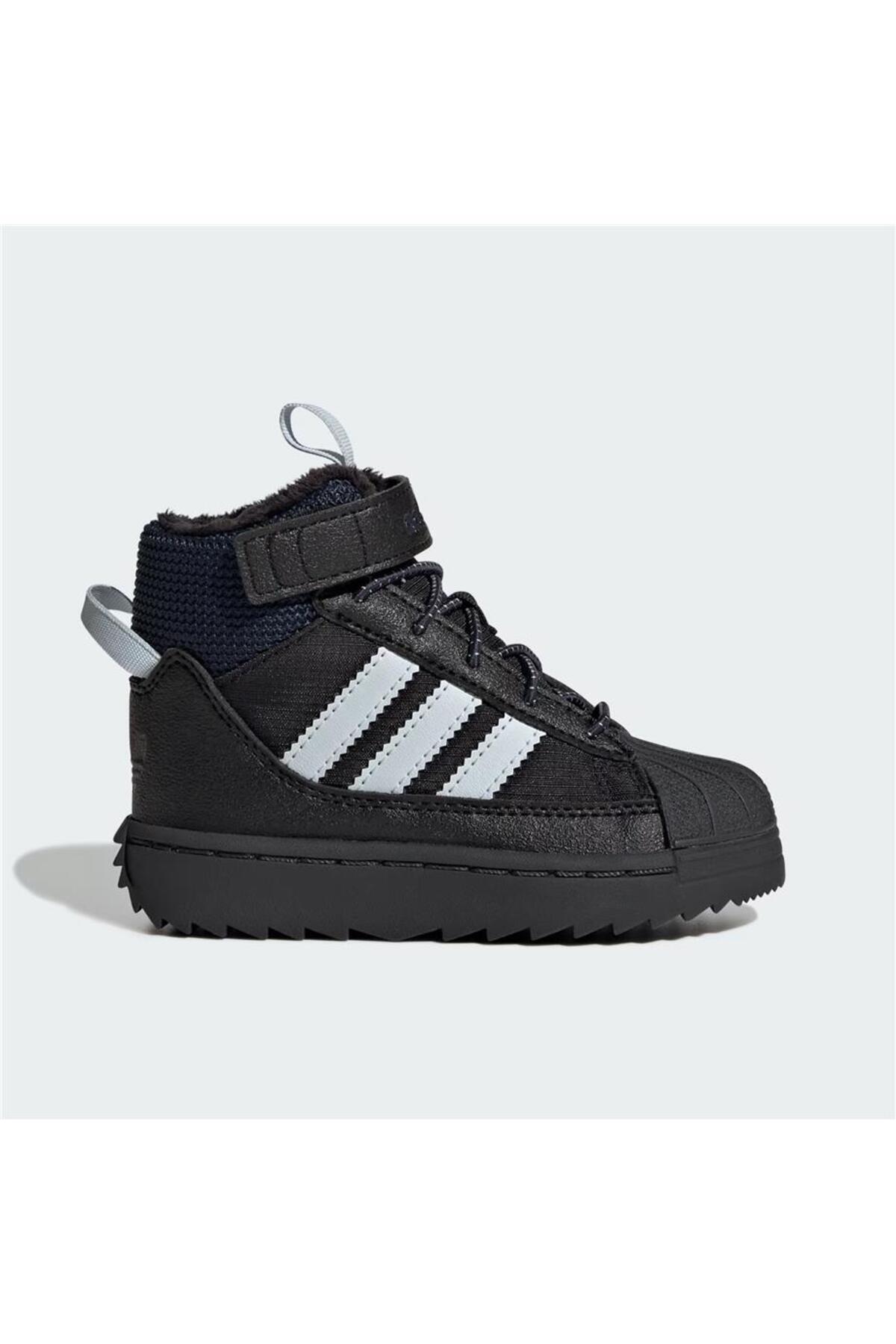 adidas Superstar Winter Trek Bebek Siyah Spor Ayakkabı JQ0342