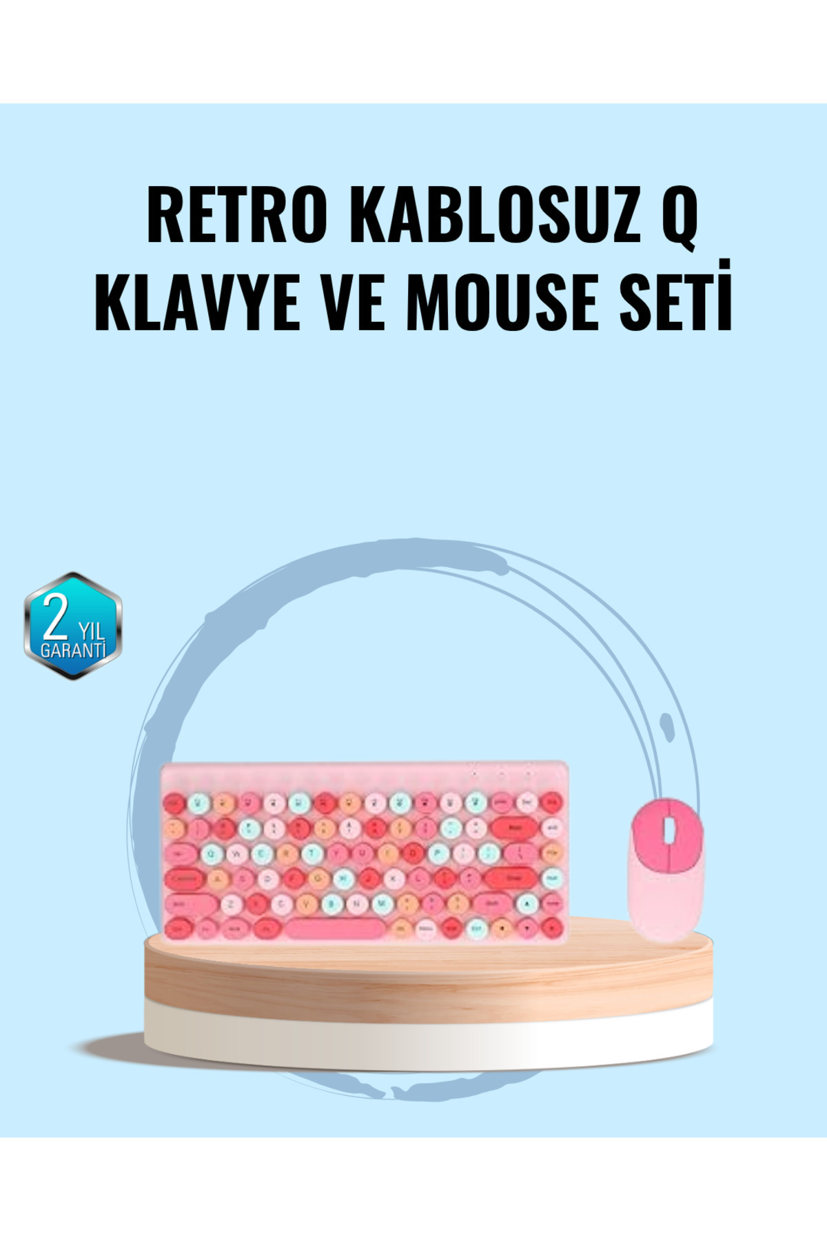 AyrStore Bluetooth Klavye ve Mouse Kombinasyonu – USB Alıcılı, Kompakt, Uzun Ömürlü
