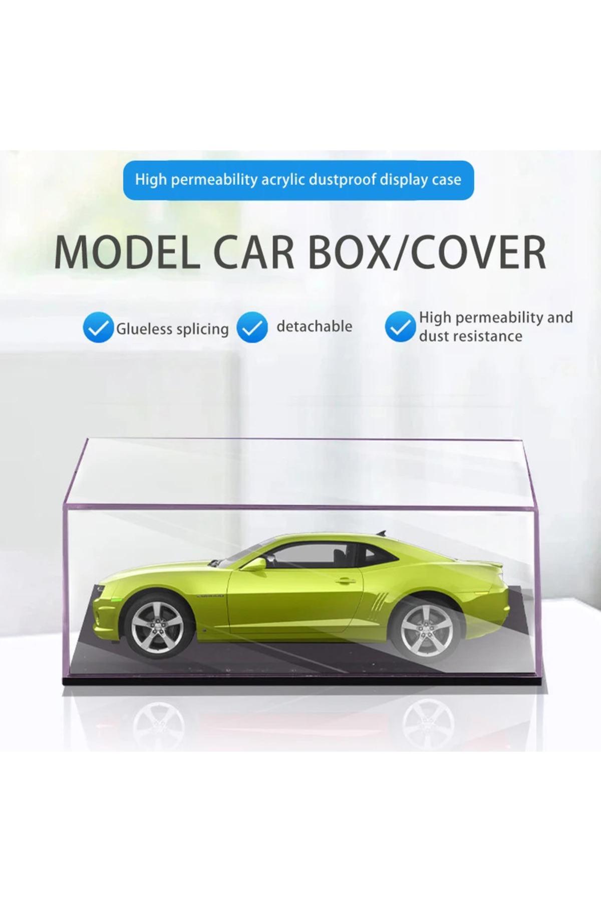 ویترین نمایش مقیاس ۱:۴۳ – ویترین شفاف اکریلیک ضد گرد و غبار برای ماشین‌های مدل و مجموعه جعبه‌های کور…