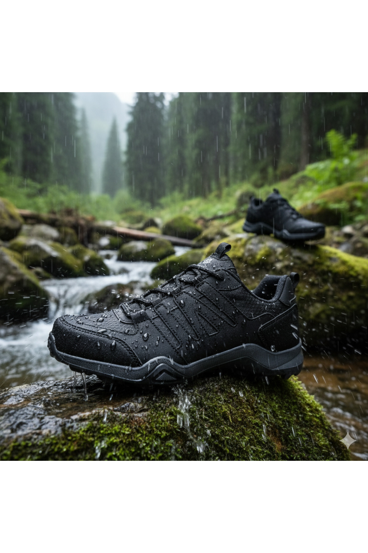 SNR Suya Dayanıklı Poseidon Erkek Spor Outdoor Kaymaz Taban Rahat ve Kaliteli Siyah Ayakkabı 5 renk var görsel 6
