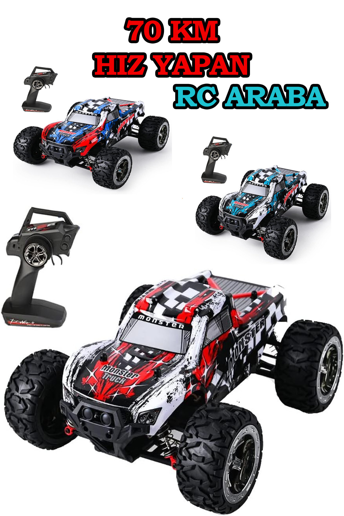 oyuncakgidiyor 70KM Hız Yapan RC Araba Fırçasız Motor Metal Alaşım
