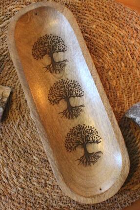 Paganca Ağaç Tasarımlı Oval Geniş Çubuk Tütsülük