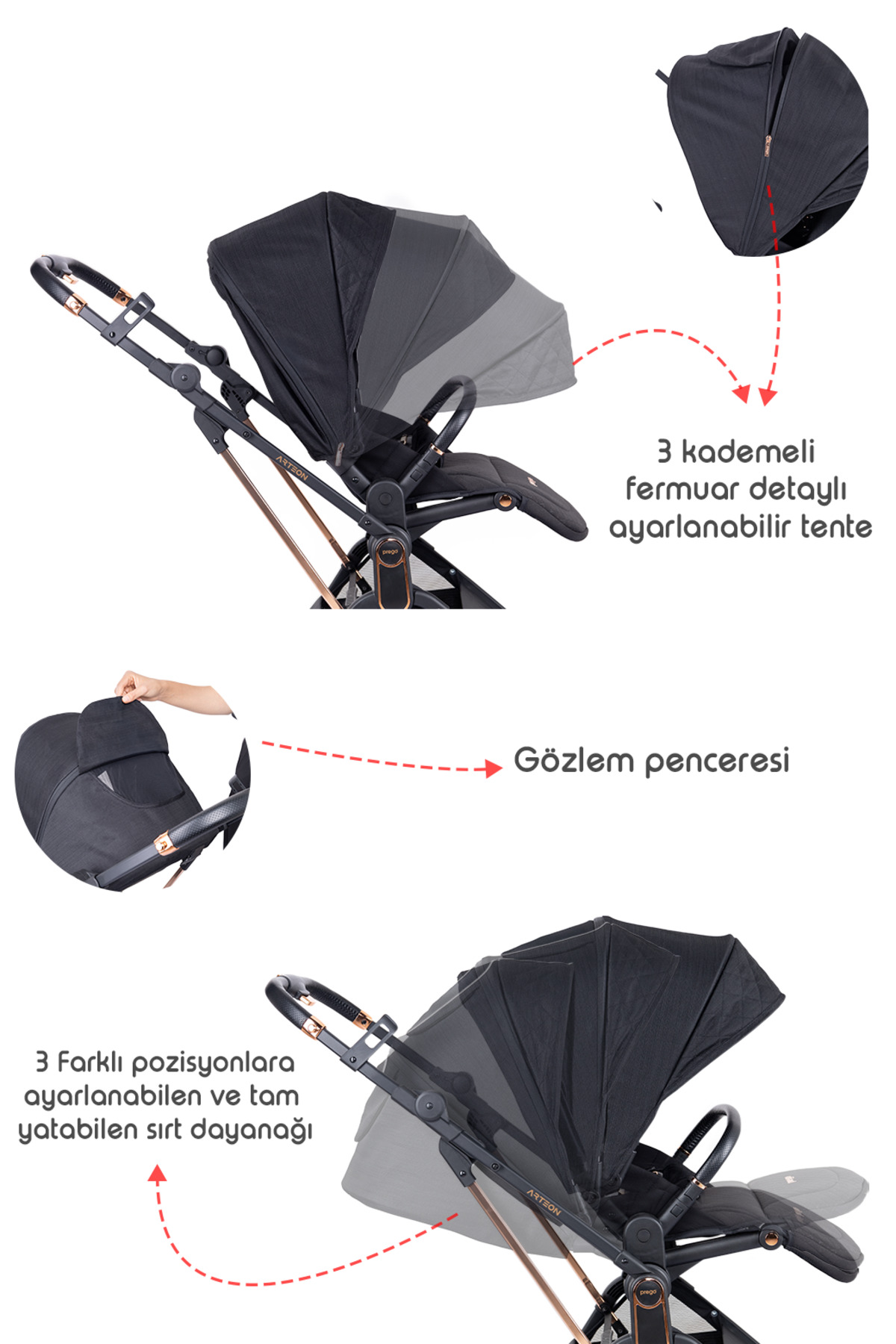 Prego Arteon Travel Sistem Bebek Arabası 2244 fotoğrafı 6 (önizleme)