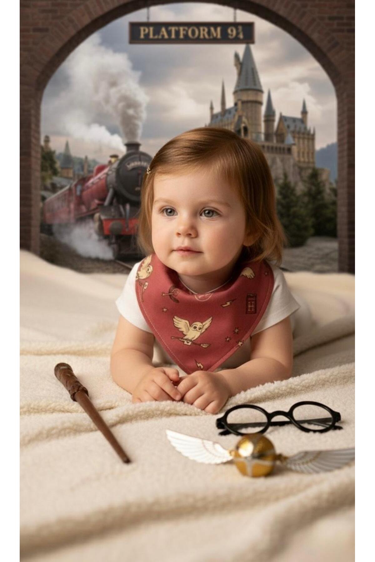 Lumos Trade Unisex Bebek Organik Kumaş Siyah Beyaz Desenli Fular Mama Önlüğü - Salya Önlüğü 5 Adet fotoğrafı 5 (önizleme)