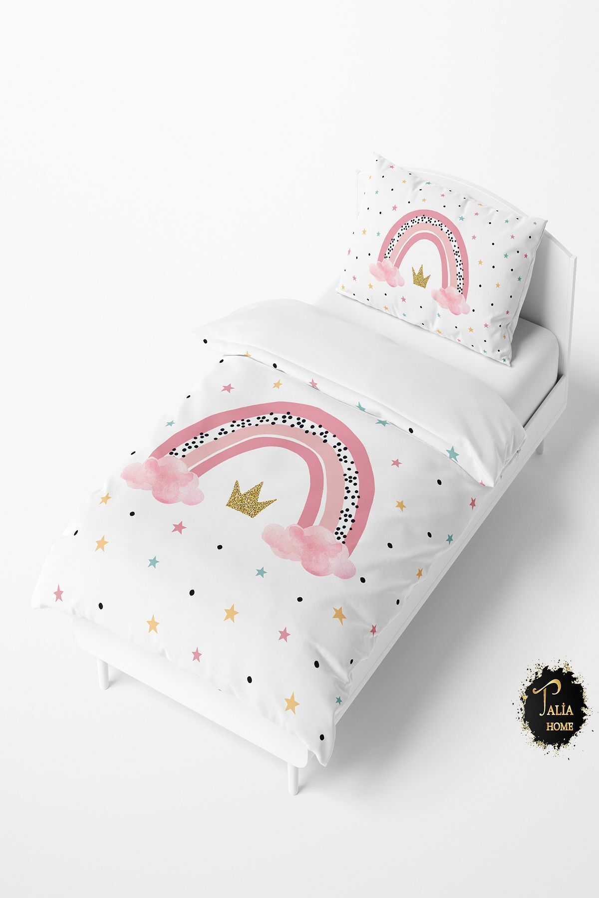 Talia Home Gökkuşağı Desenli Çocuk ve Bebek Odası Nevresim Takımı TLAN-305 fotoğrafı 6 (önizleme)