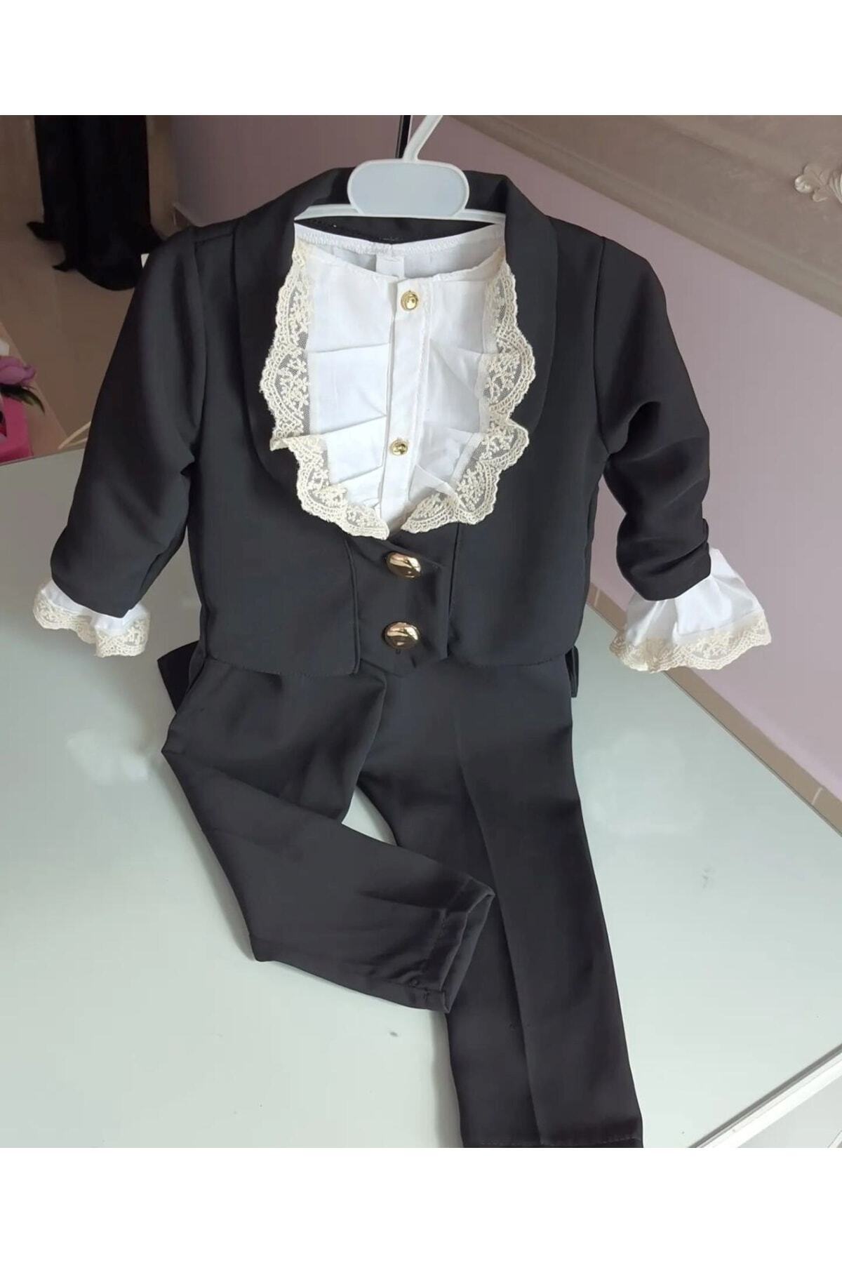 Tozpembebaby Siyah Frak Takimi- Dogumgunu Kostumu- Prens Takimi- Mevlut Takimi fotoğrafı 2 (önizleme)