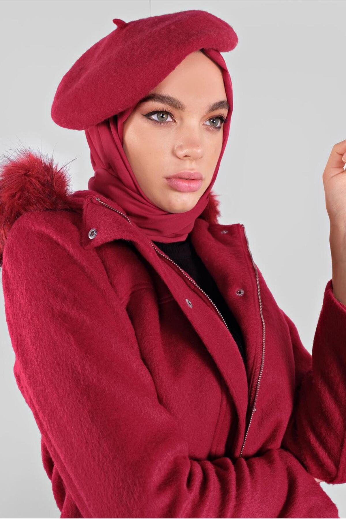 آلوینا کت پشمی با آستر خز ۹۰۱۷۶