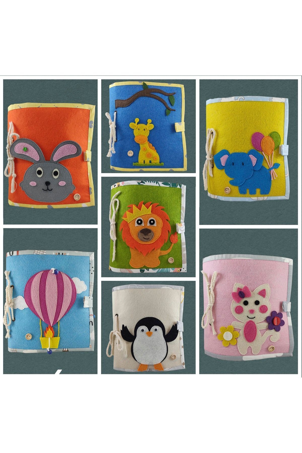 Dinootoys Montessori Eğitici Aktivite Keçe Kitap 10 Sayfa fotoğrafı 2 (önizleme)