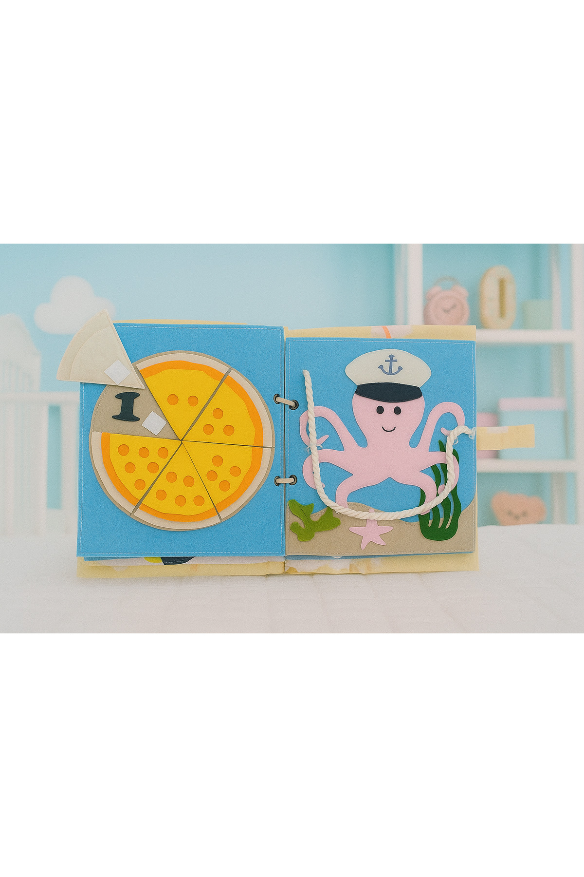 Dinootoys Montessori Eğitici Aktivite Keçe Kitap 10 Sayfa fotoğrafı 6 (önizleme)