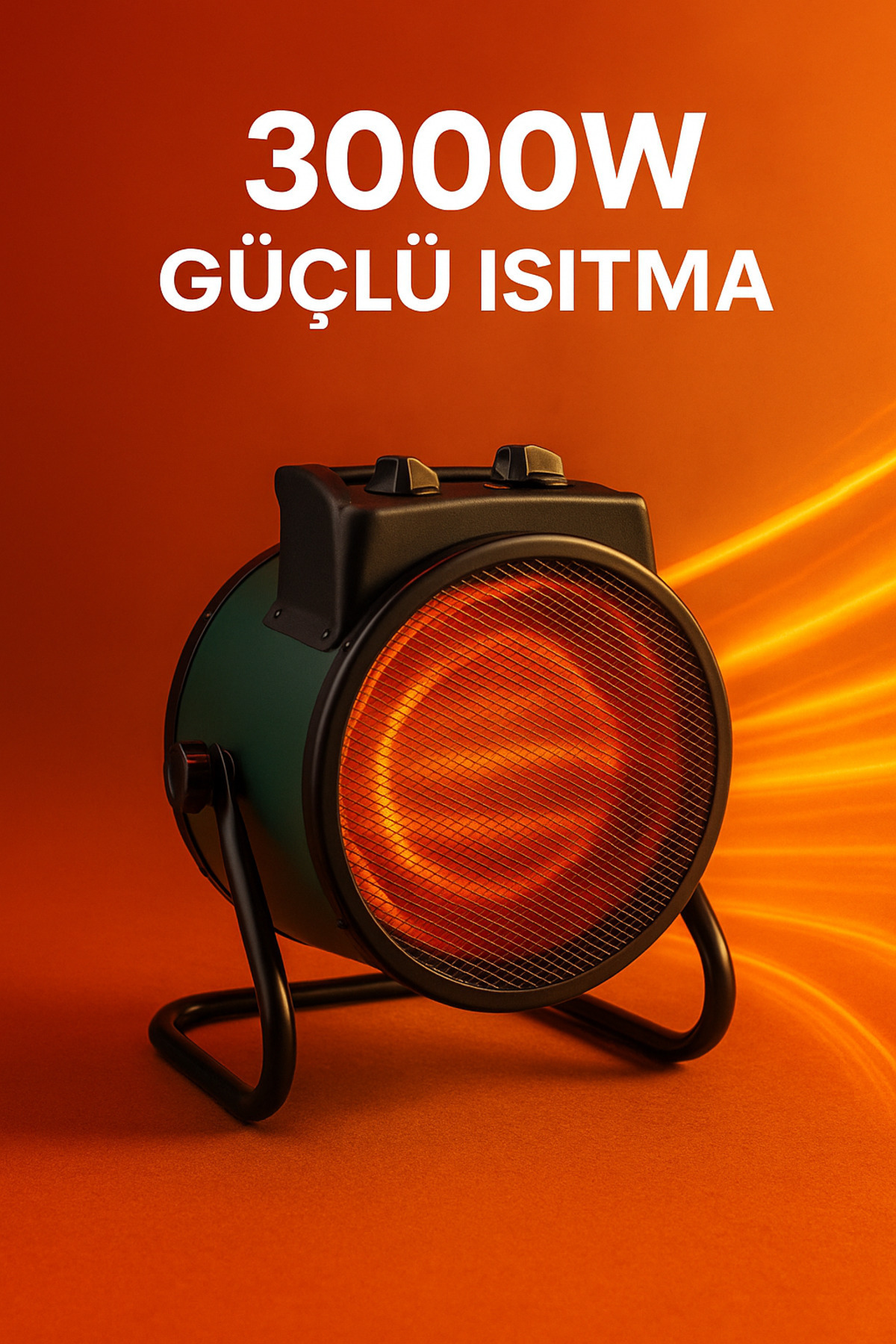 solutions technology 3000W Portatif Elektrikli Fan Isıtıcı – Güçlü Isınma | Şantiye, Ofis, Oda, Atölye Kullanımı İçin
