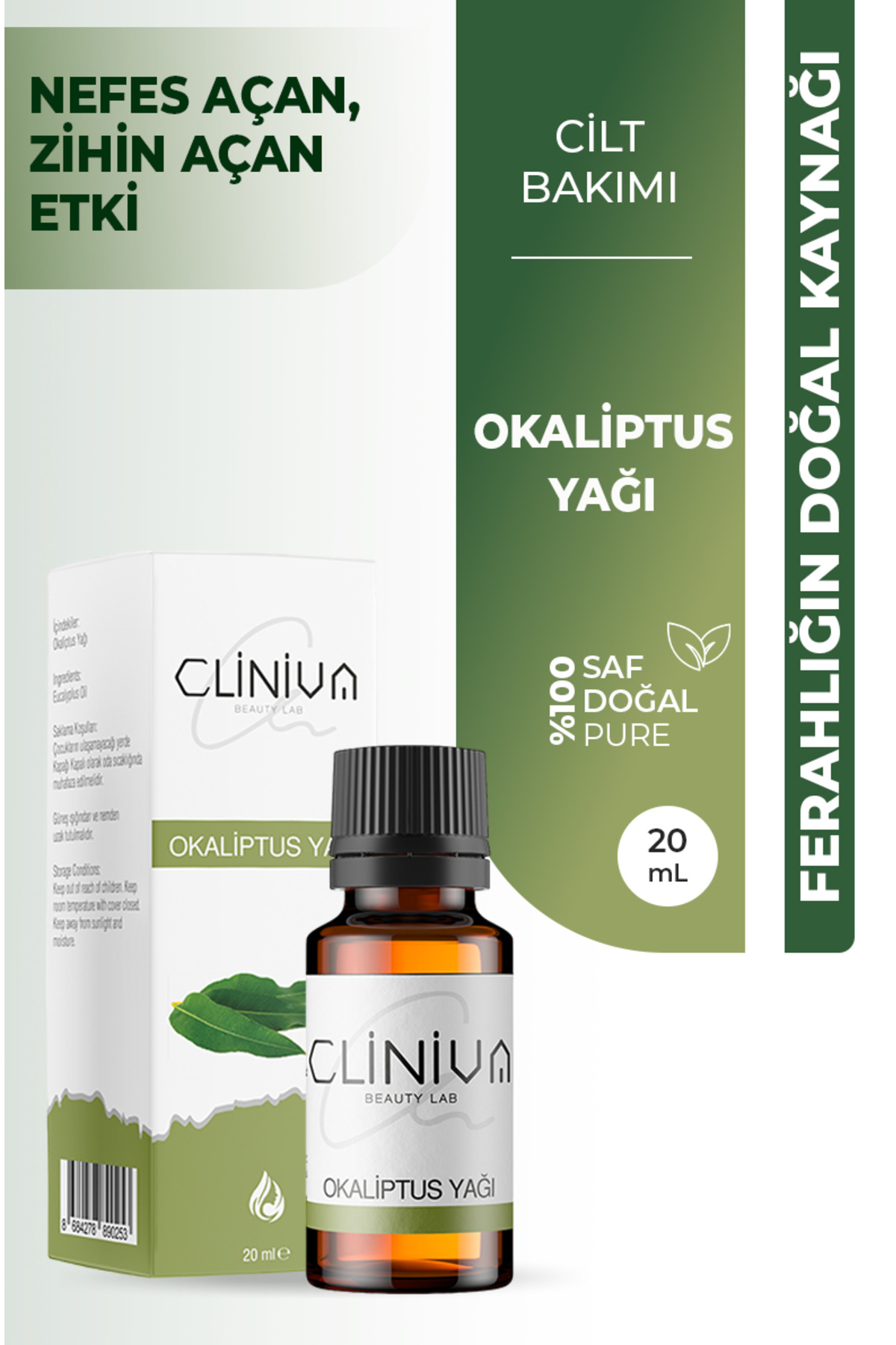 Okaliptüs Yağı %100 Doğal Uçucu Yağ 20ml