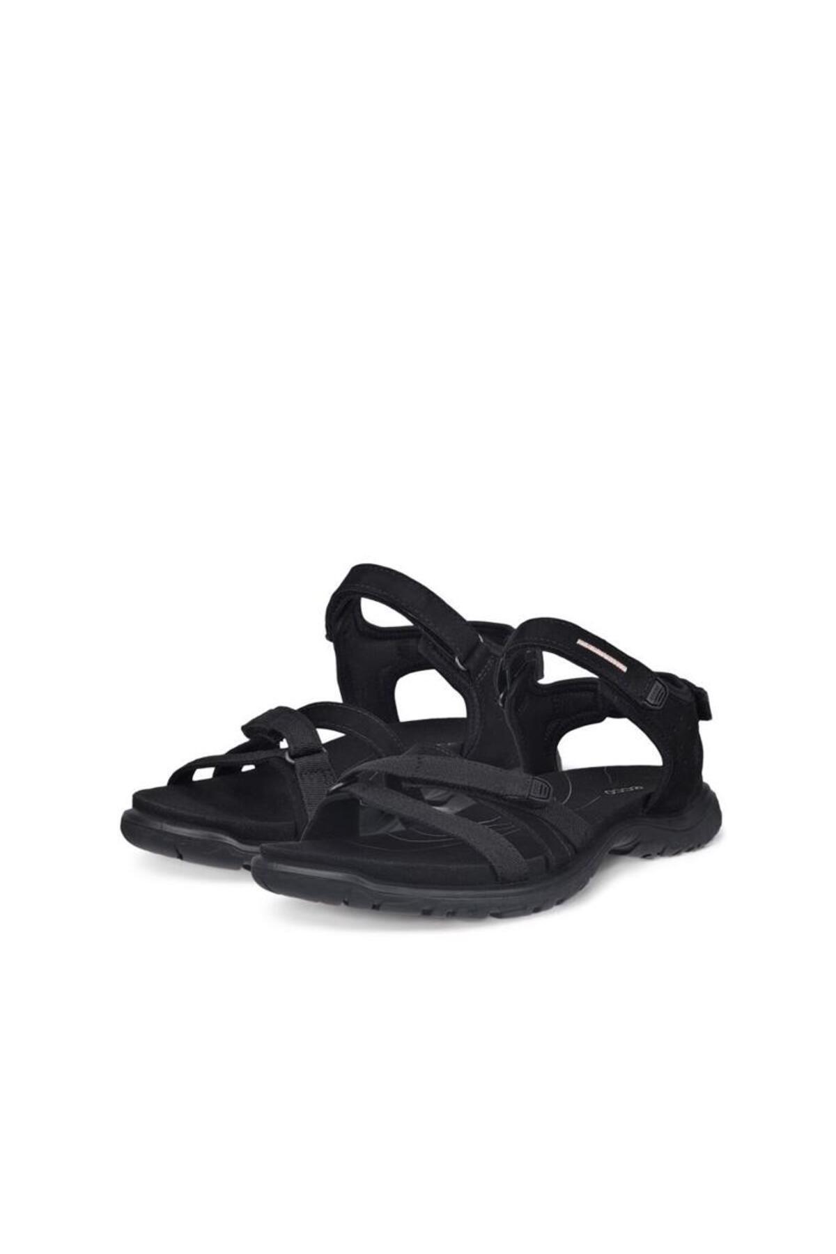 Ecco Offroad Roam Kadın Siyah Deri Sandalet görsel 5