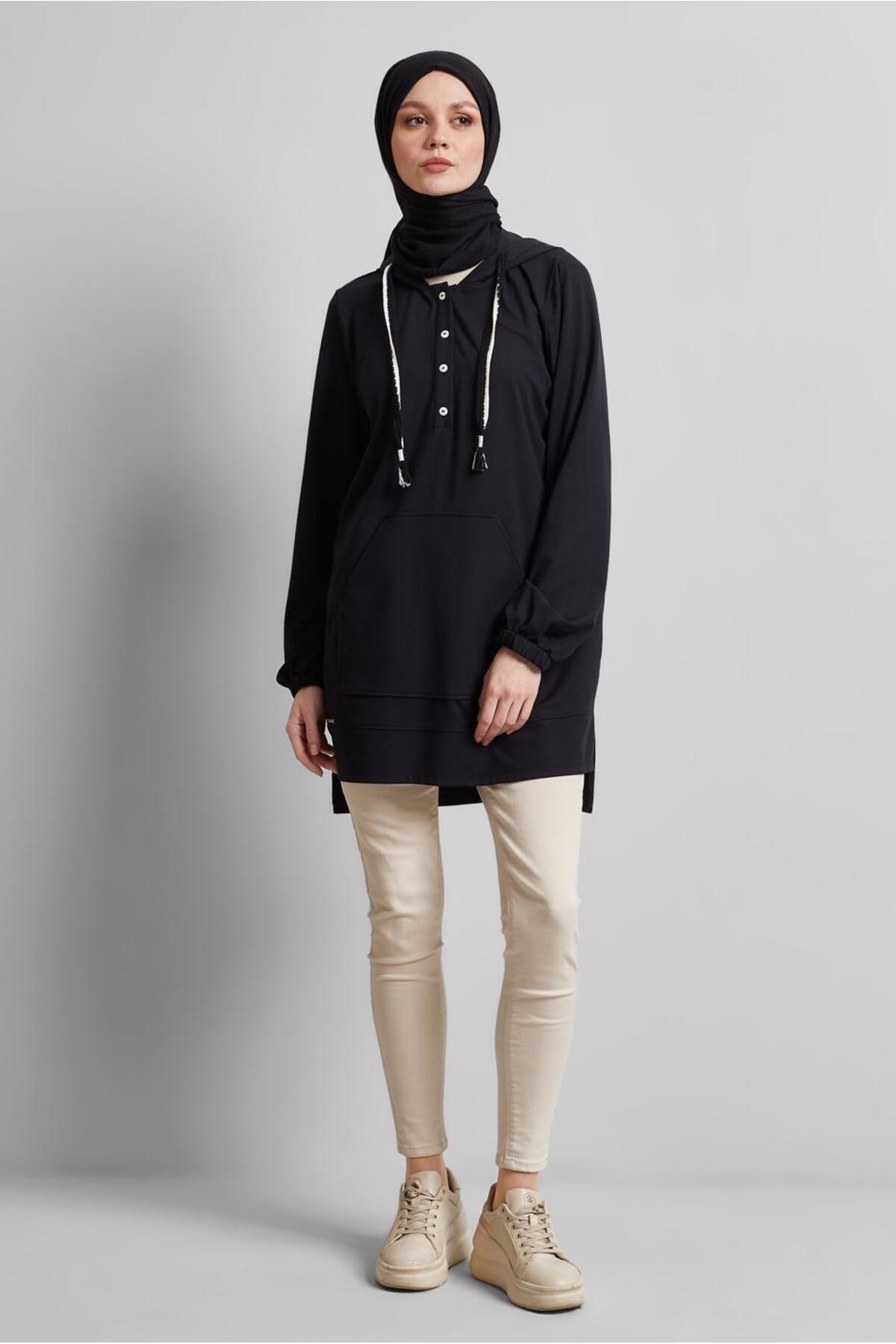 آلوینا تونیک ورزشی کلاه‌دار کد ۴۵۴۷۲