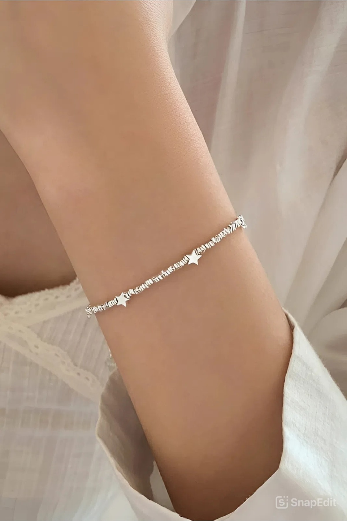 The Collection Minimal Tasarım Yıldız Figürlü Bileklik Pinterest Parlak Taş Princess Bileklik görsel 6