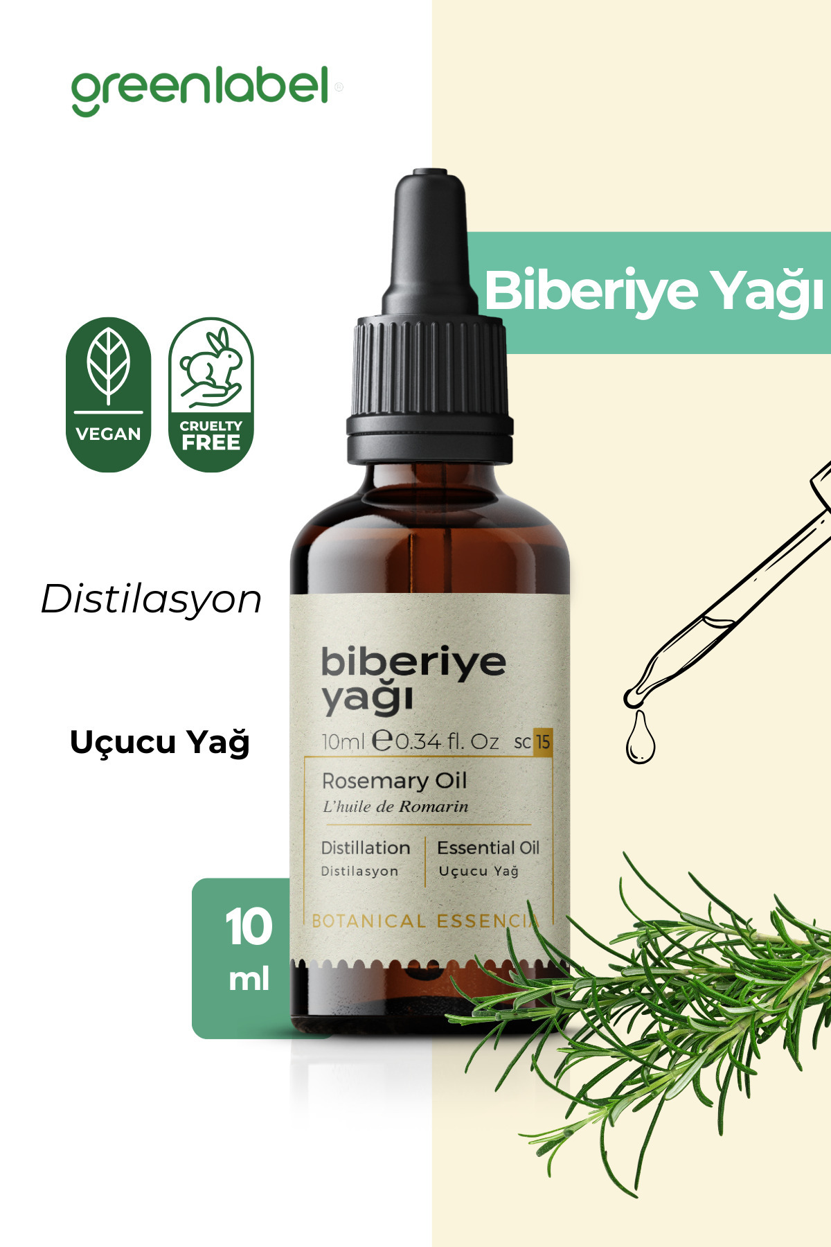 Greenlabel Biberiye Yağı %100 Doğal Ve Saf 10ml — GLY-079