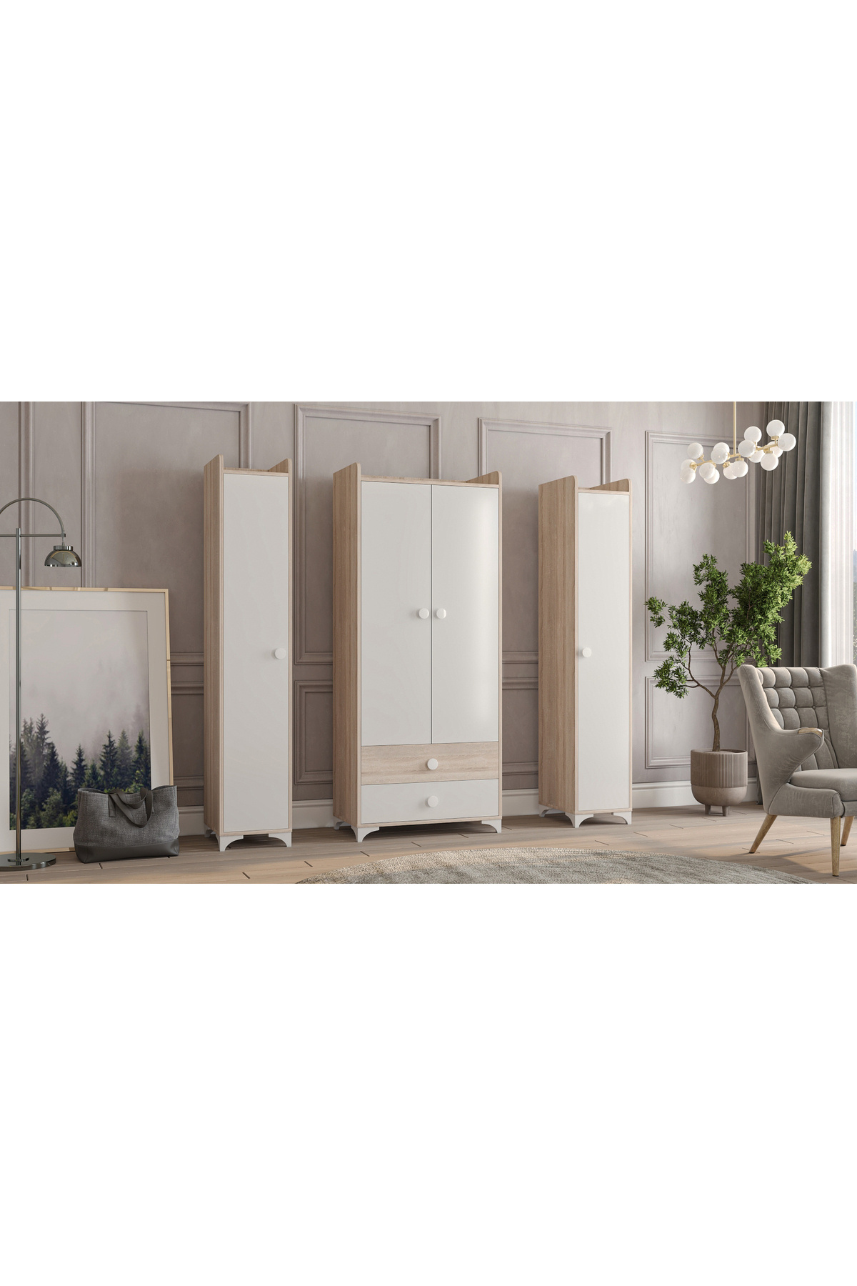 PATİKO SWİNG BDLP 050 4 KAPILI DOLAP SONOMO fotoğrafı 3 (önizleme)