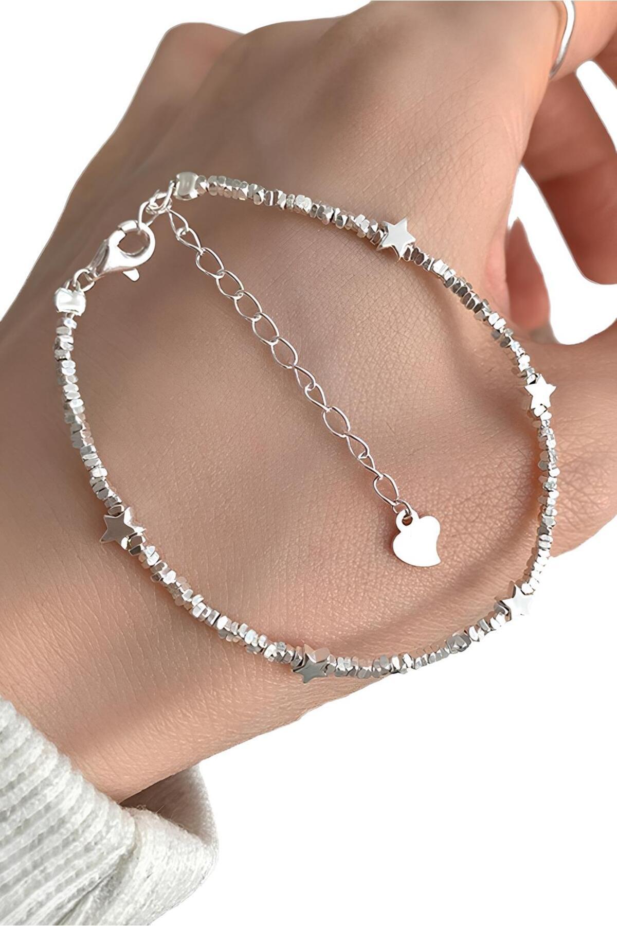 The Collection Minimal Tasarım Yıldız Figürlü Bileklik Pinterest Parlak Taş Princess Bileklik görsel 4