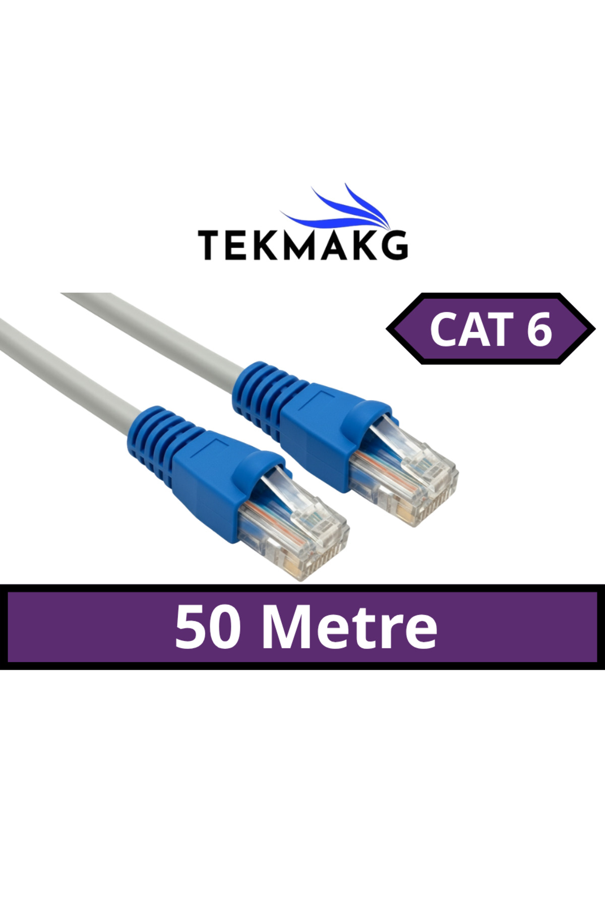 Cat 6 Yeni Nesil Kablosu - 50 METRE - Yüksek Akış Hızı