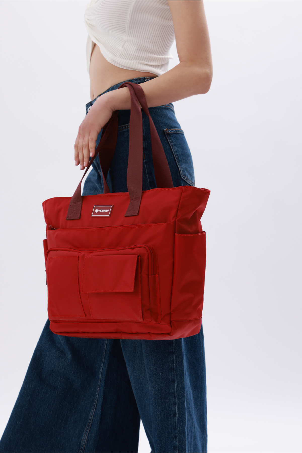 ICONE BAG  Günlük Su İtici Çanta - Laptop Bölmeli, Kapitone Detaylı, Çok Cepli, Biberon Gözlü, Valiz Aparatlı - Görsel 7