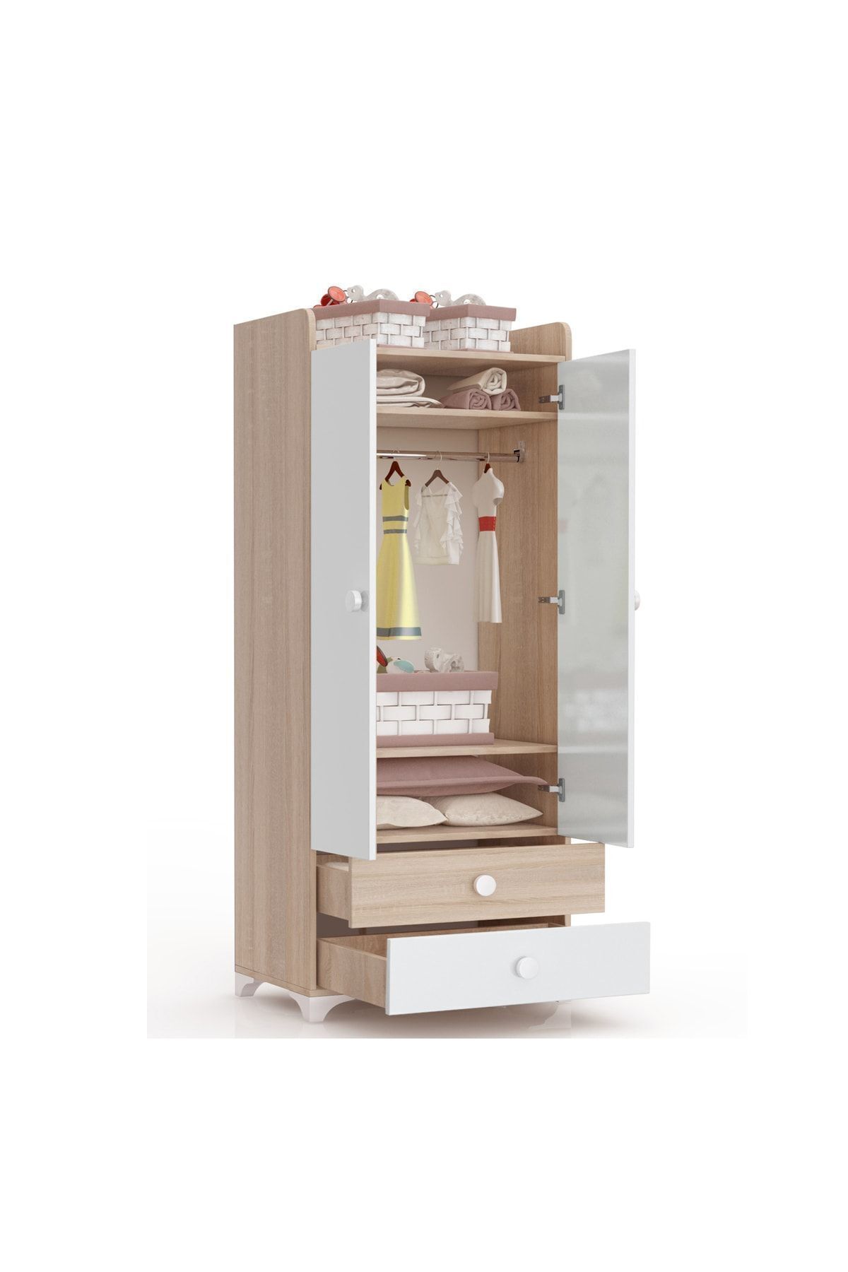 Patiko Furniture Patiko Bdlp 048 2 Kapılı Dolap fotoğrafı 4 (önizleme)