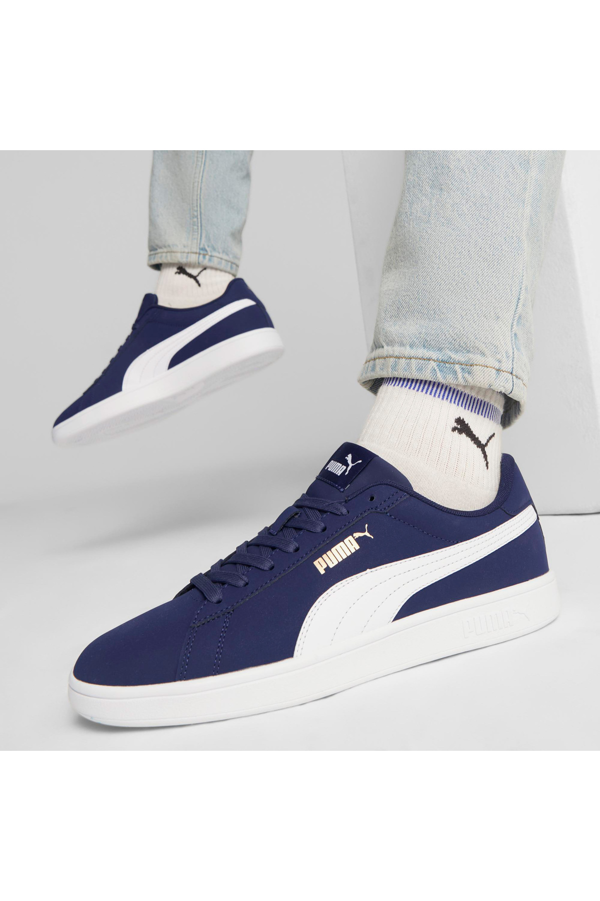 Puma Smash 3.0 Buck Unisex Mavi Sneaker Ayakkabı 39233603 görsel 8
