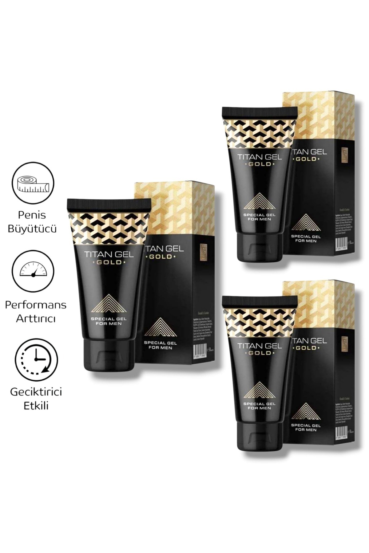 red cream Titan Gold erkeklere Özel geliştirici krem 50 ml - 3 adet