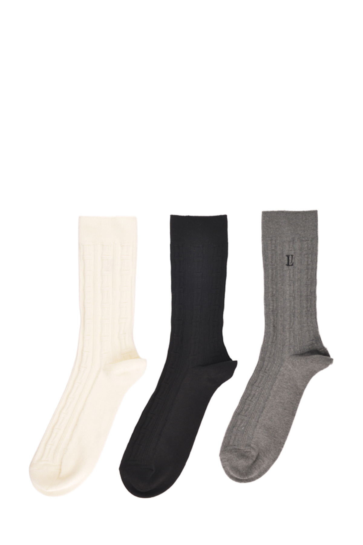 لامبرجک جوراب ساق بلند مردانه چند رنگ ML JACQUARD 3LU 34US2 5PR