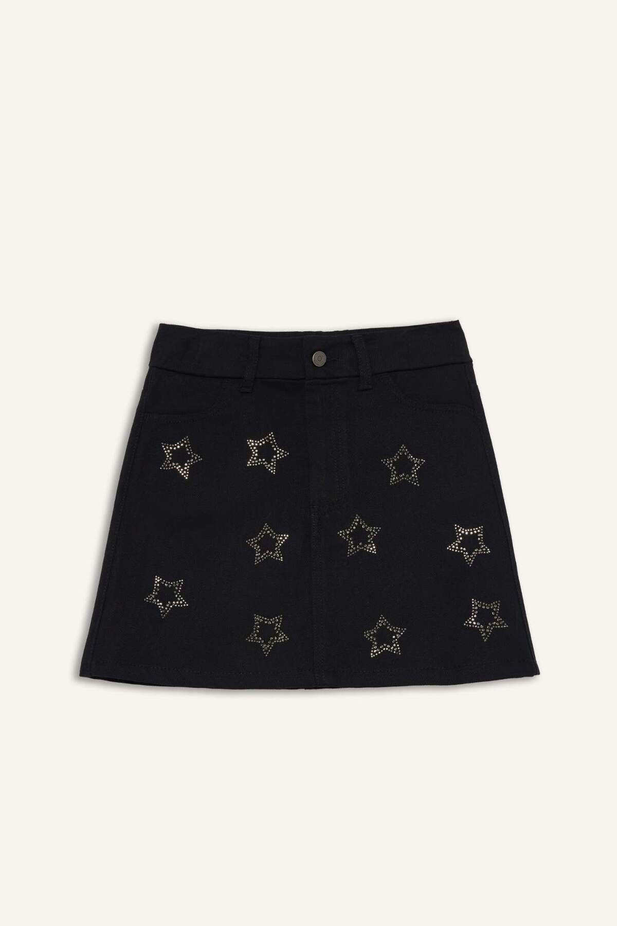 Defacto  Yıldız Desenli Gabardin Etek Kız Çocuk G3797A825WN