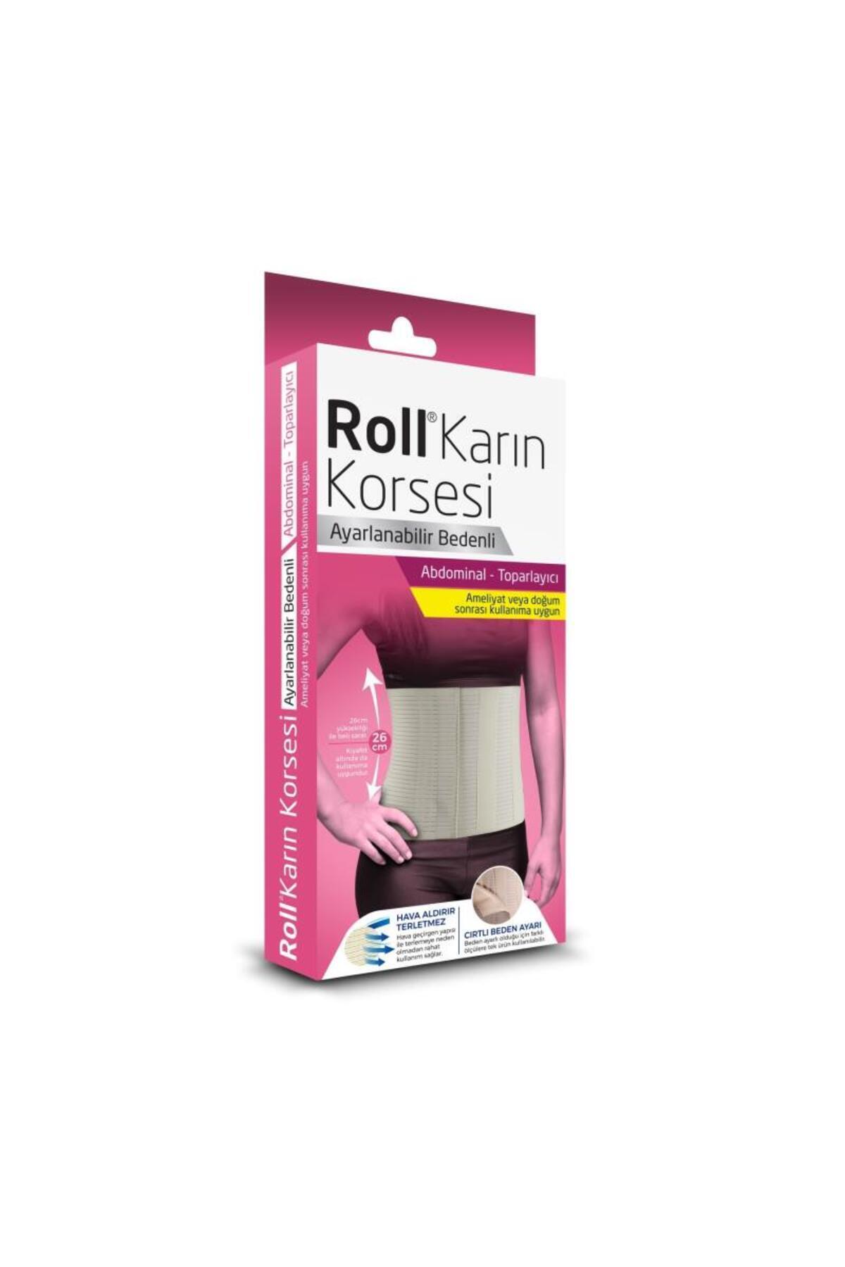 ASFSTORE Roll Karın Korsesi Ayarlanabilir Bedenli