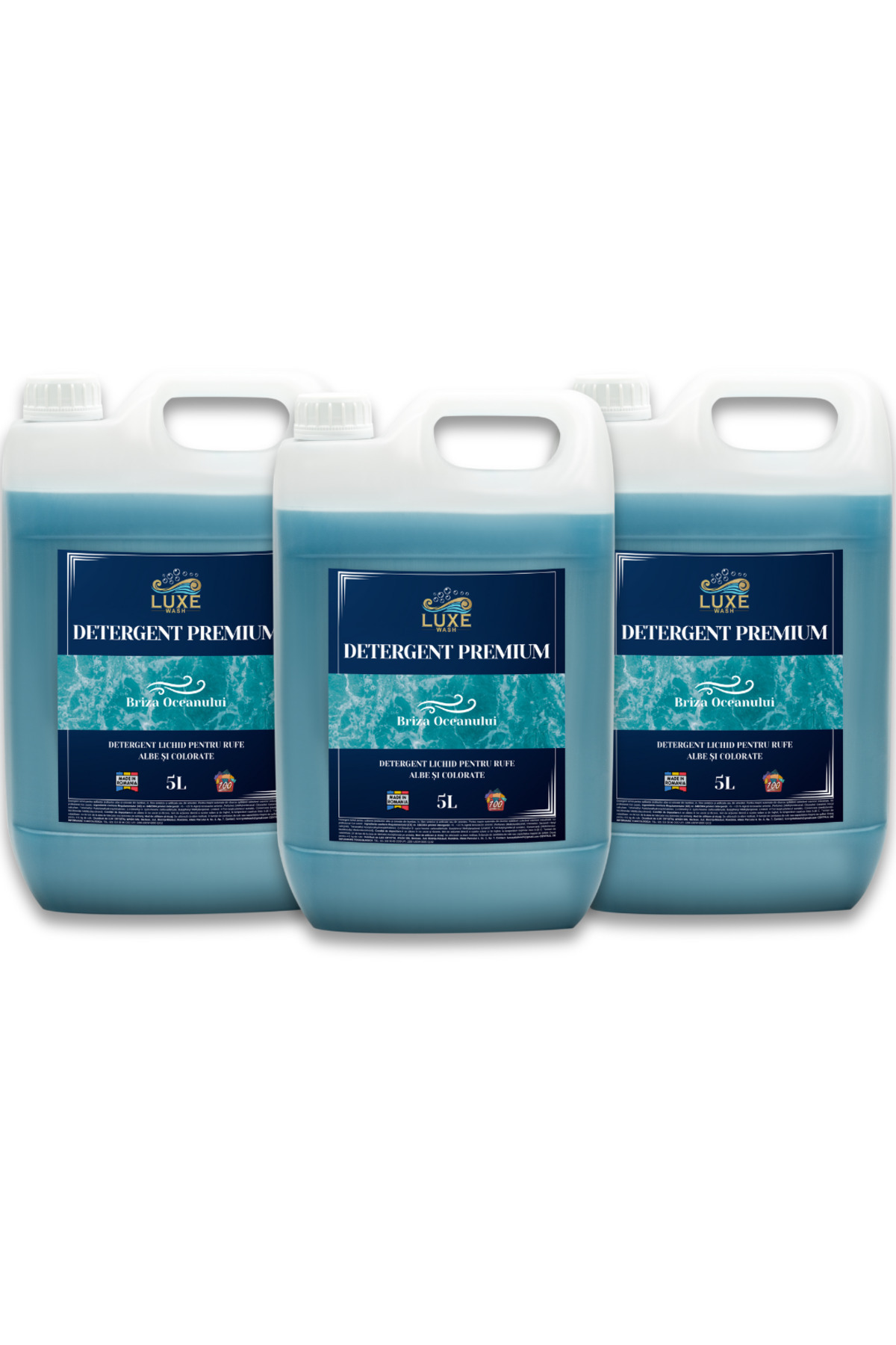 Luxe Wash Υγρό απορρυπαντικό Ocean Breeze 15L – Συσκευασία 3x Εντατικού Καθαρ...