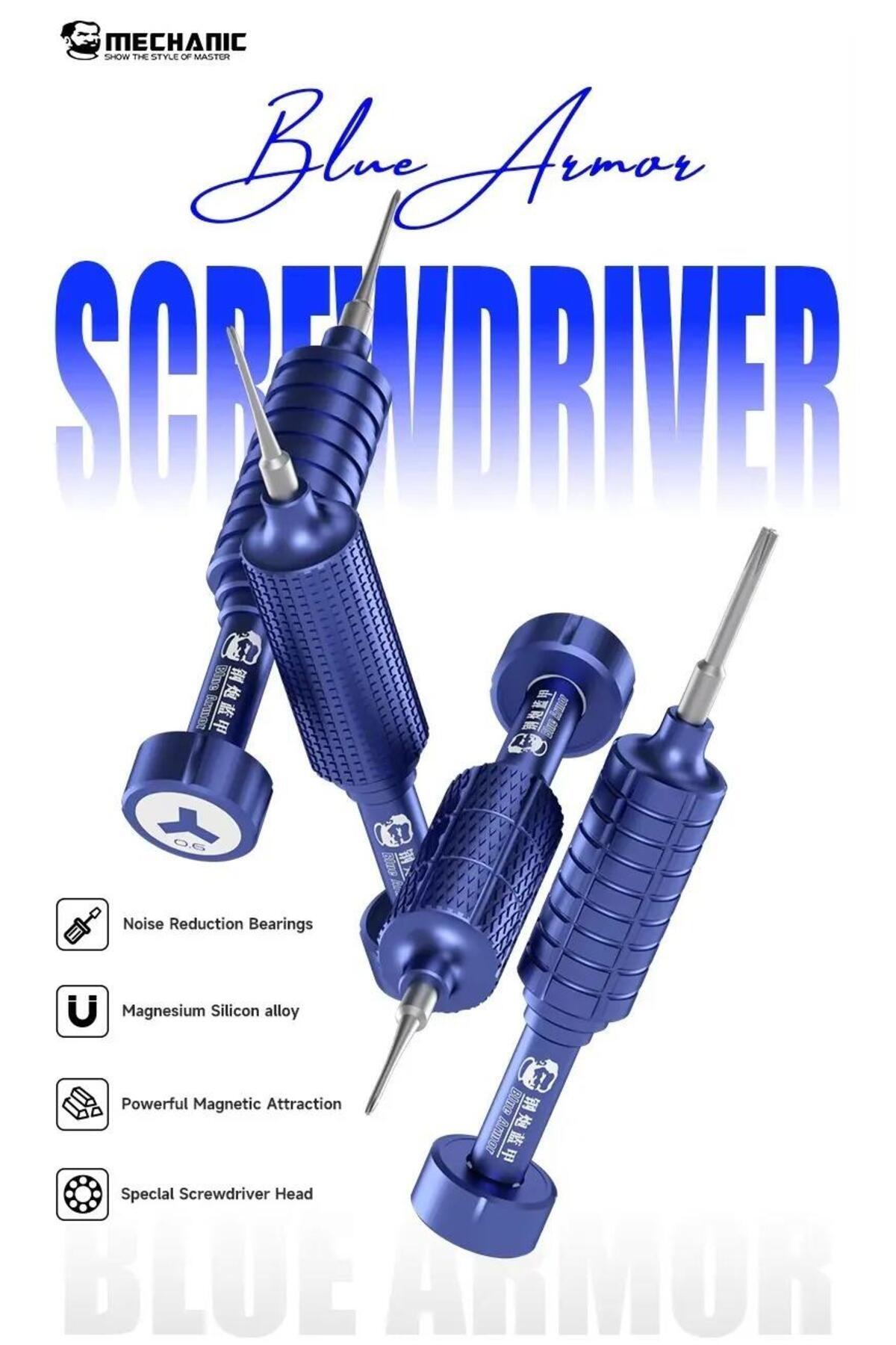 MECHANIC Blue Armor 4'ü 1 Arada Manyetik Hassas Tornavida Seti