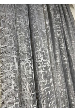 Dekor Perde home Ütü İstemez Örme Şantuk Gri Renk Desen Orta Pileli Tül Perde...