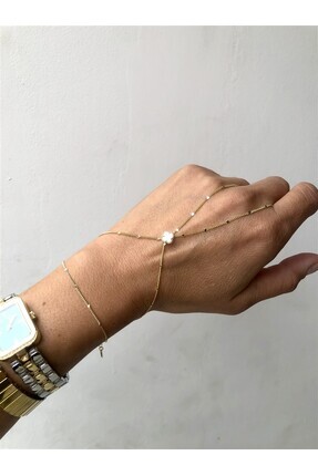 Gözde Tasarım Butik KADIN ALTIN GOLD RENGİ PARMAĞA GEÇMELİ YONCALI ÇELİK ŞAHM...