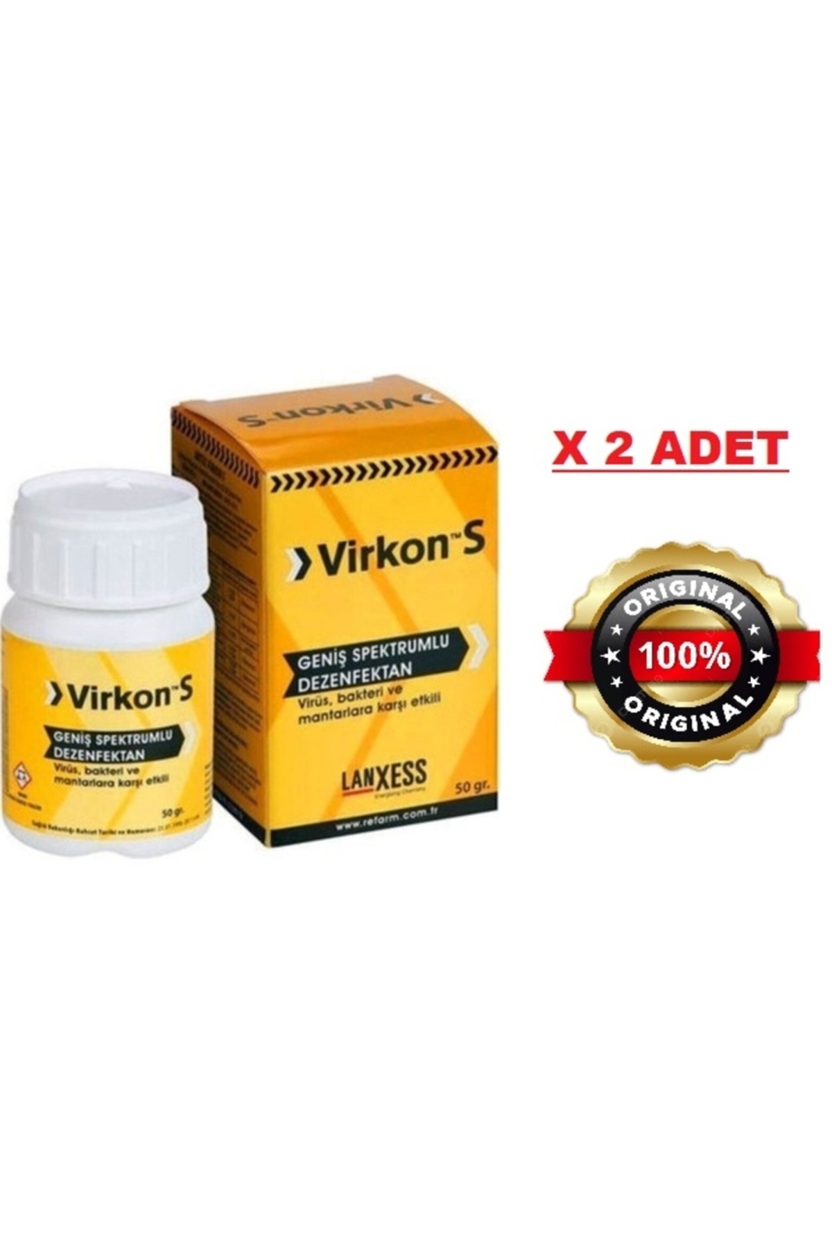 virkon - S GENİŞ SPEKTURUMLU ORTAM DEZENFEKTANI 50 GRAM X2 ADET