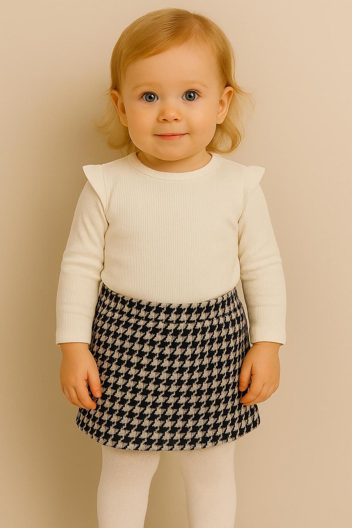 UESKİDS BEBEK SİYAH KAZAYAĞI ETEK VE BLUZ TAKIM fotoğrafı 4 (önizleme)