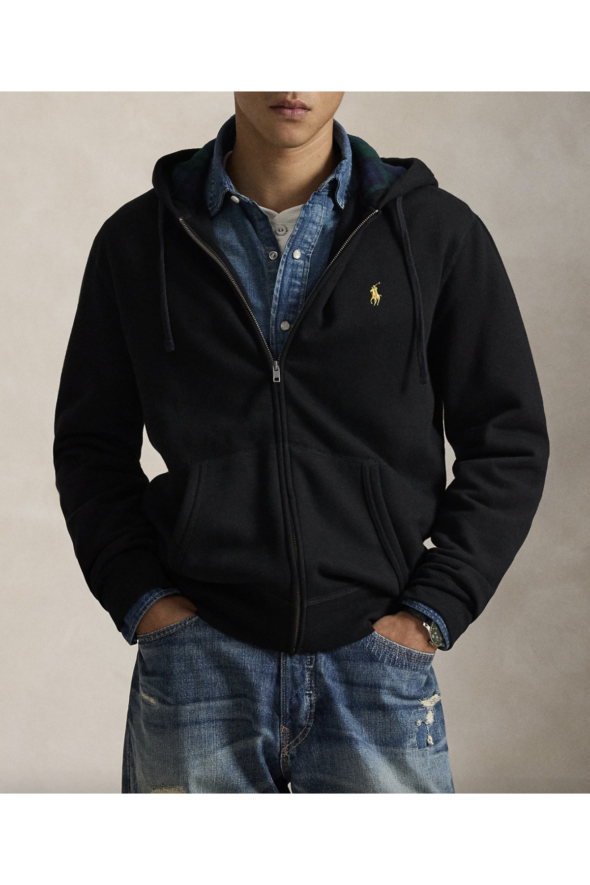 Ralph Lauren The Rl Fleece Full-Zip Hoodie- Trendyol