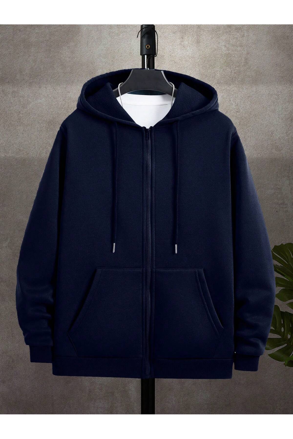 EYAX MODA  UNISEX FERMUARLI HIRKA/CEKET - Görsel 5