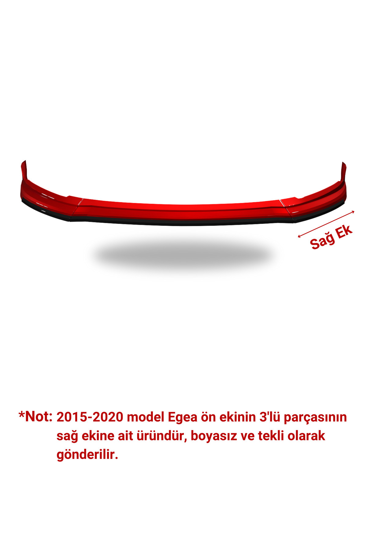 TUNİNG Fiat Egea 2015-2020 Uyumlu Ön Tampon Eki Boyasız Tekli Parça (Sağ Ek)