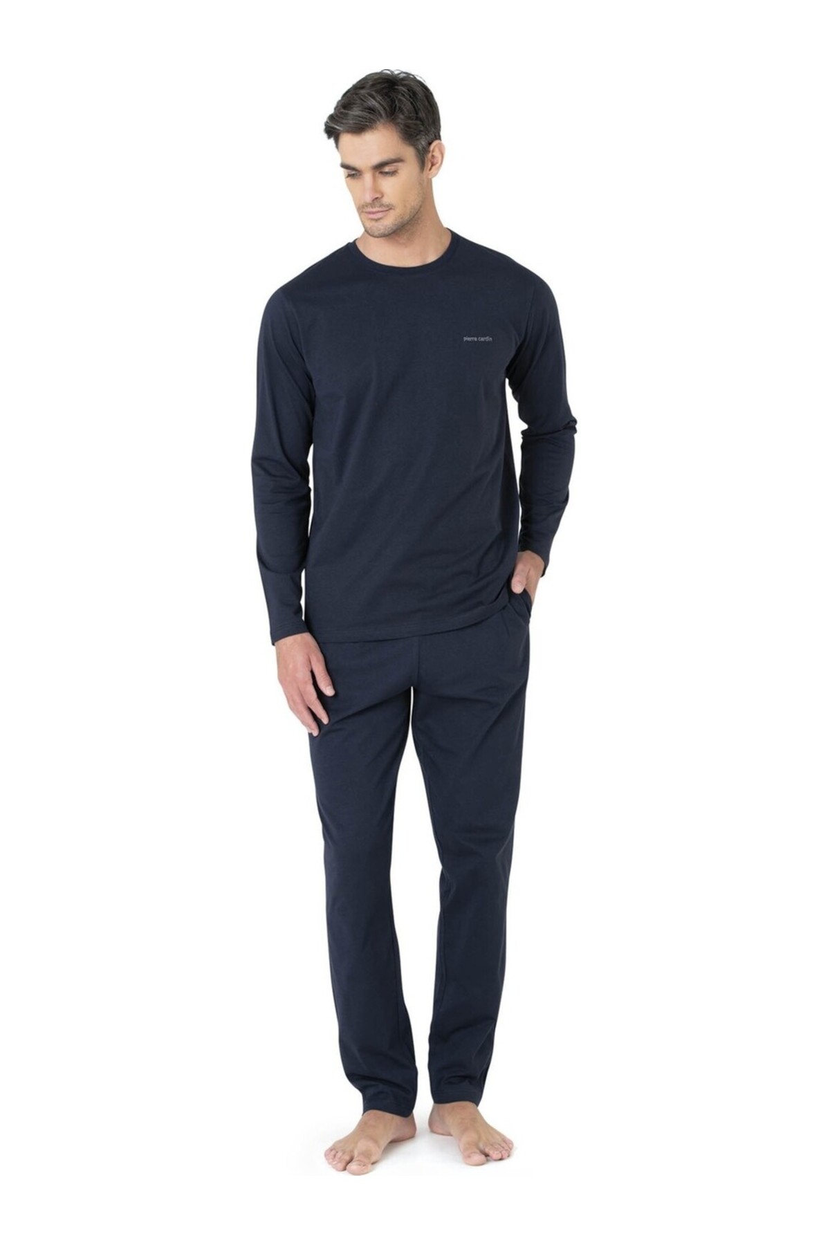 ست پیژامه مردانه راه راه فاق نرمال آستین بلند | پیر کاردین Pierre Cardin P5630 - تصویر 2