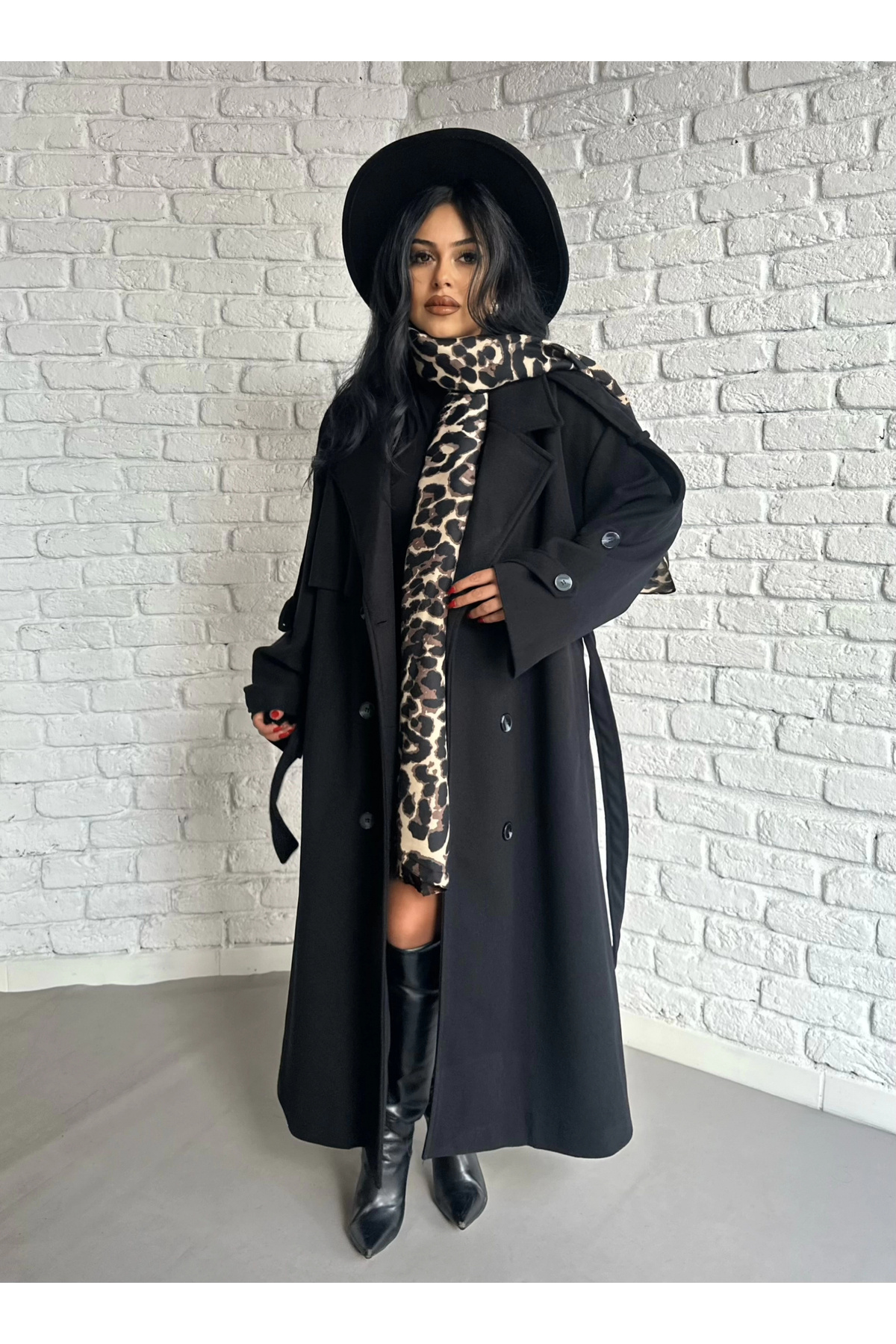 Women's Premium Long Belted Lined Coat