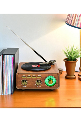 Dexxony DCX-11 Özel Tasarım Ahşap Görünümlü Retro Vintage Nostaljik Radyo & B...