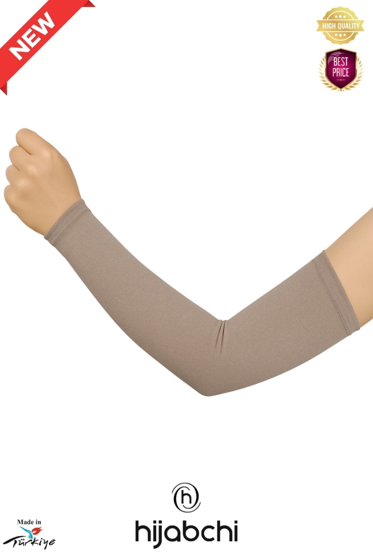 hijabchi Pratik Tesettür Kolluk Penye Namaz Kolluğu - Viskon Likralı - Açık Vizon