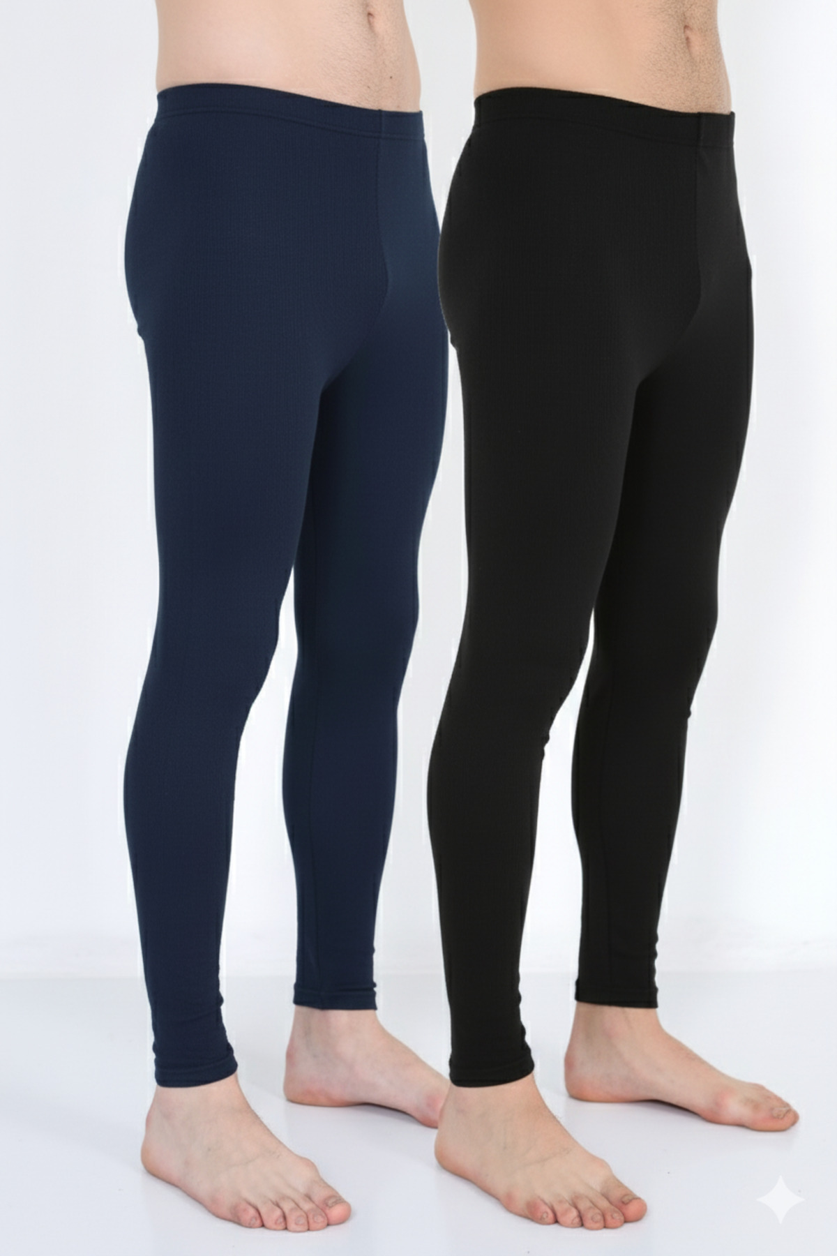 don-x | Pamuklu Kışlık 2 Renk Termal Erkek Tayt LACİVERT VE SİYAH