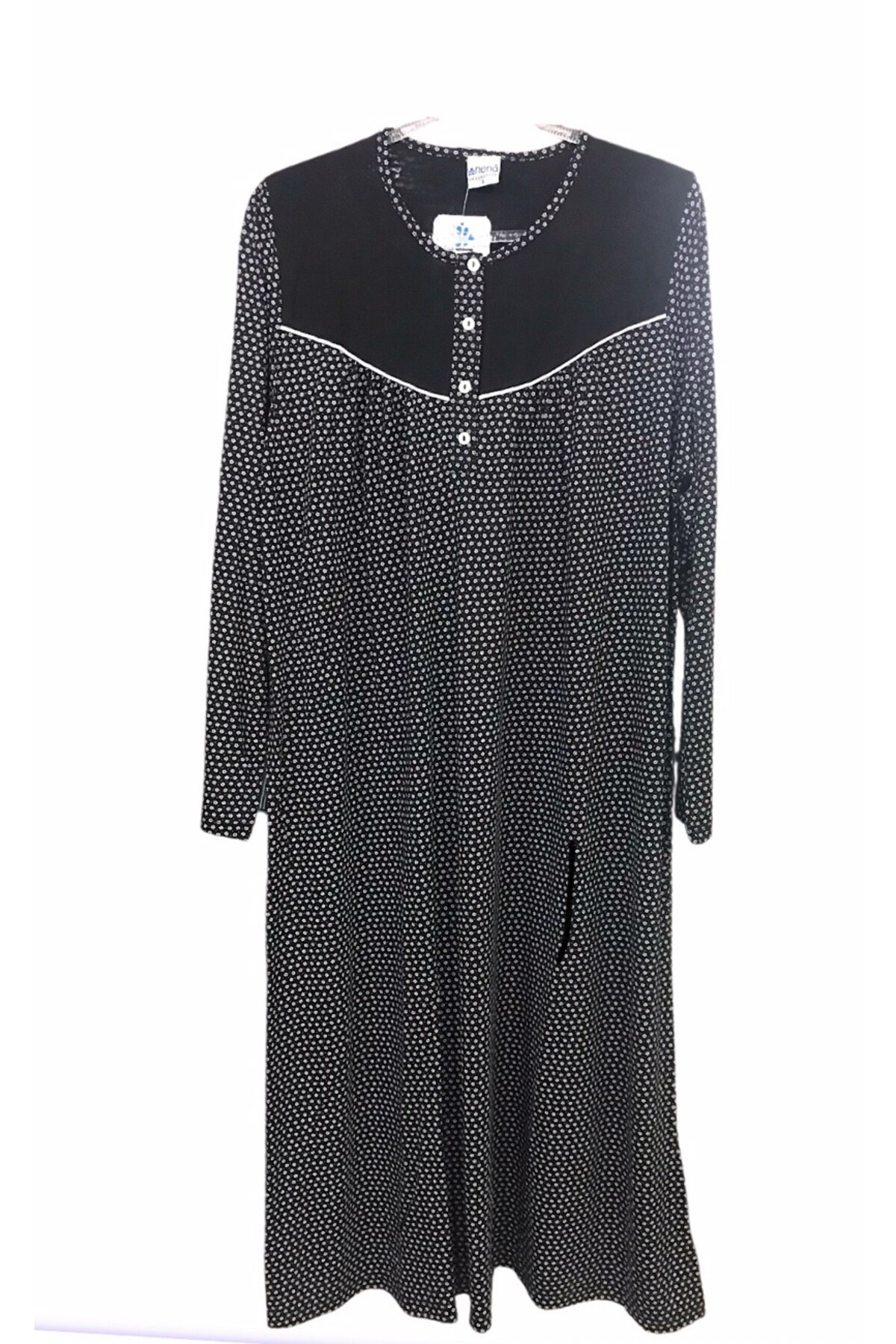 Nena Uzun Kollu Robalı Patlı % 100 Gecelik-12771