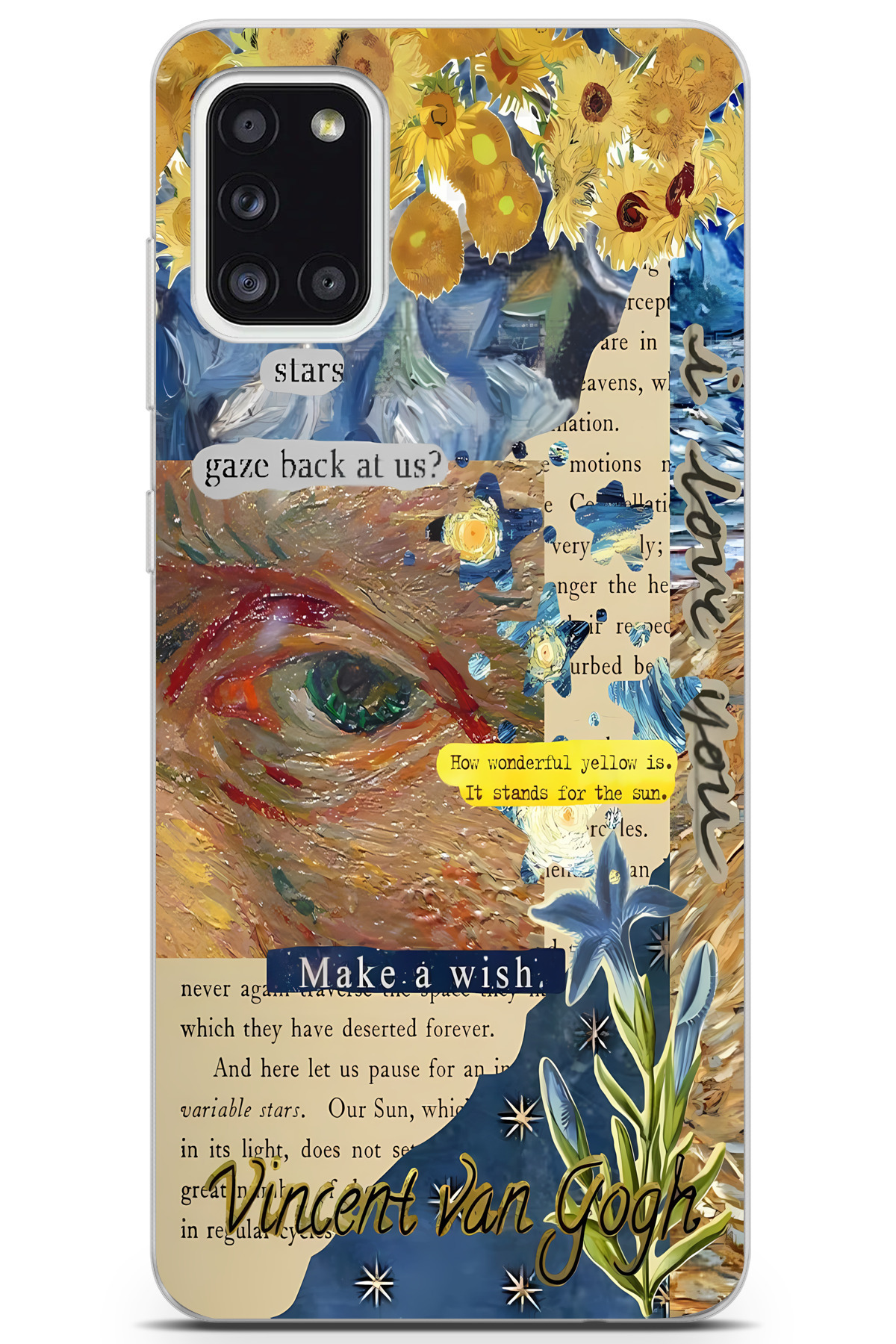 Samsung Galaxy A31 Compatible Printed Soft Silicone Transparent Phone Case