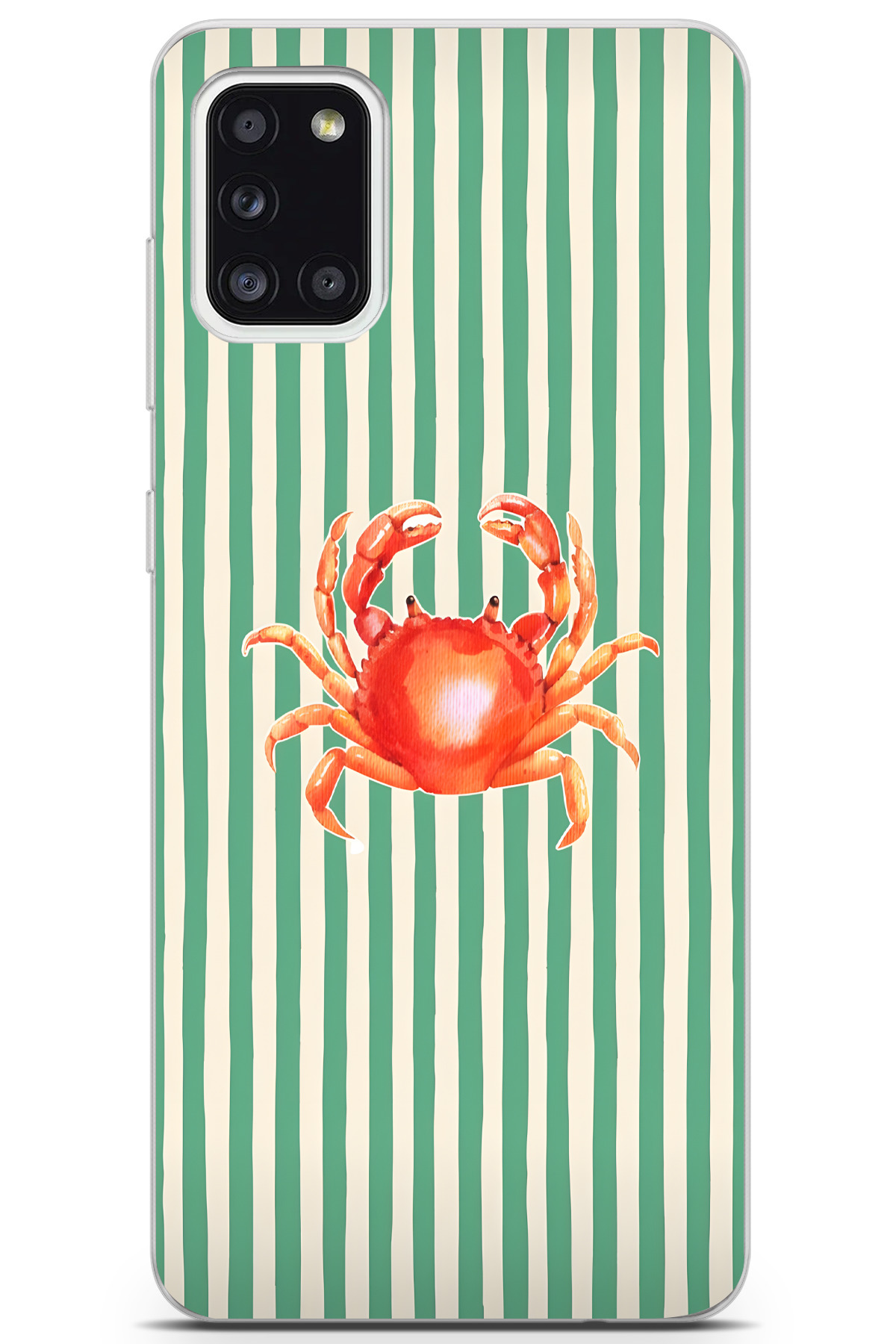 Samsung Galaxy A31 Compatible Printed Soft Silicone Transparent Phone Case