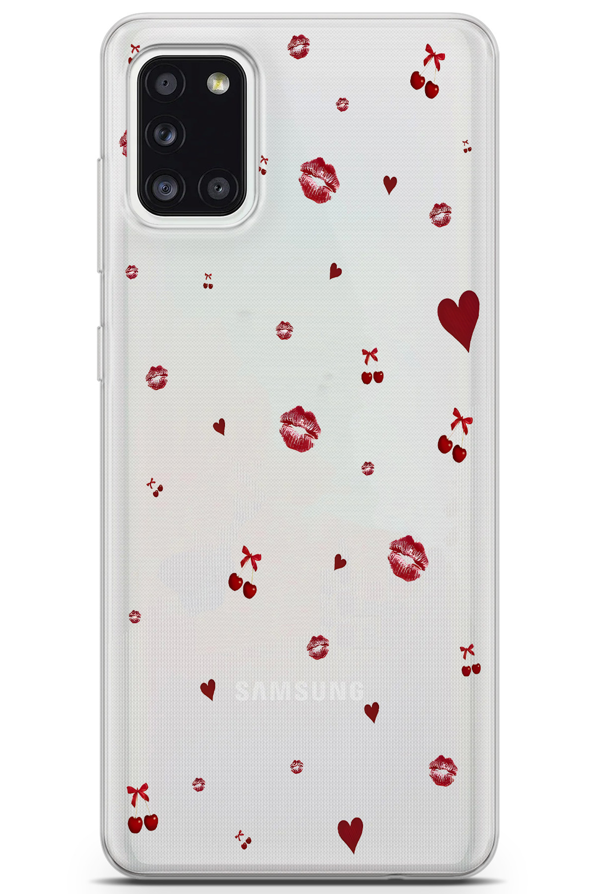 Samsung Galaxy A31 Compatible Printed Soft Silicone Transparent Phone Case