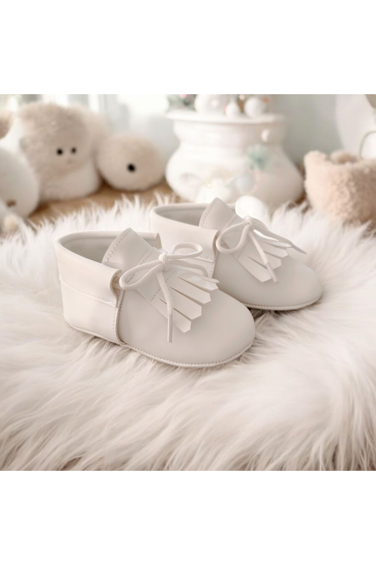 Çago kids Bebek makosen ayakkabı bilekten gizli bağcıklı ayarlanabilir