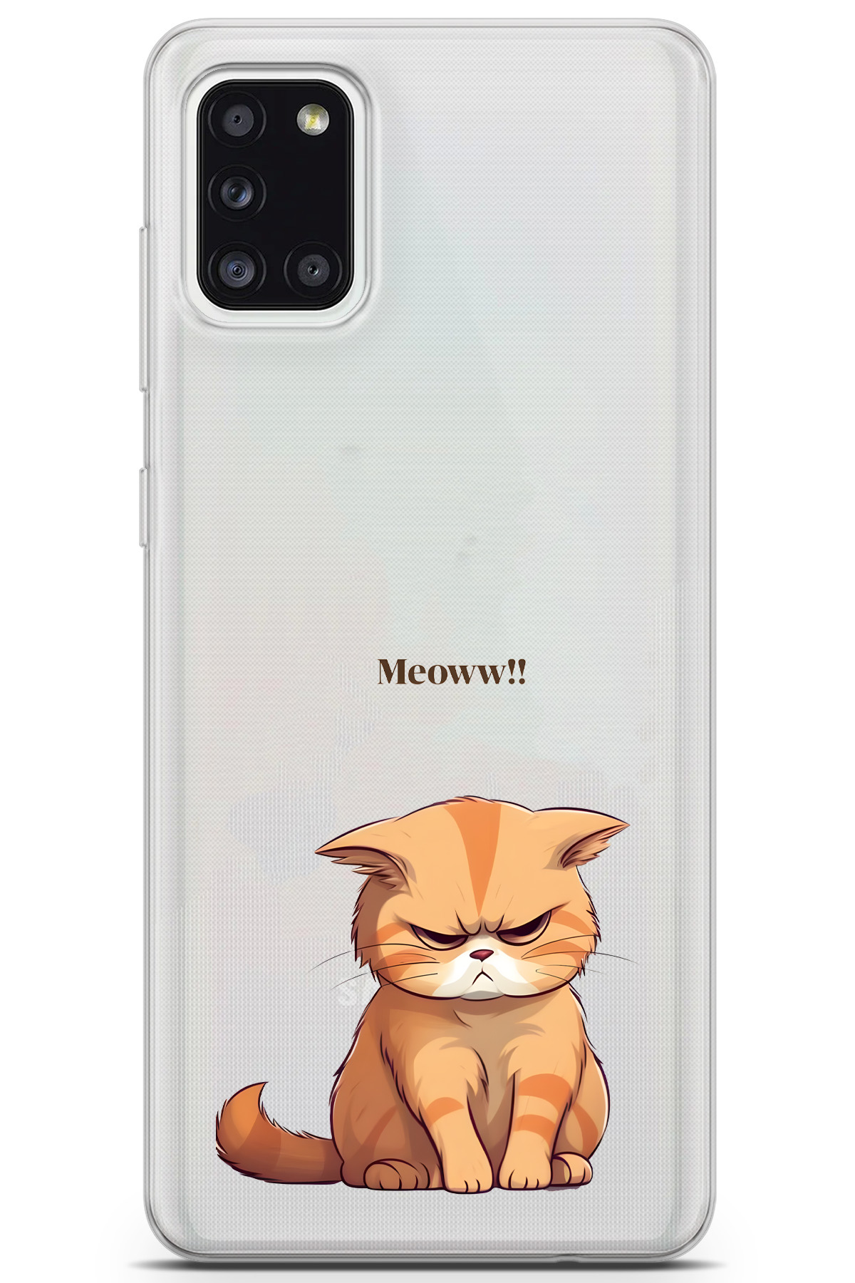 Samsung Galaxy A31 Compatible Printed Soft Silicone Transparent Phone Case