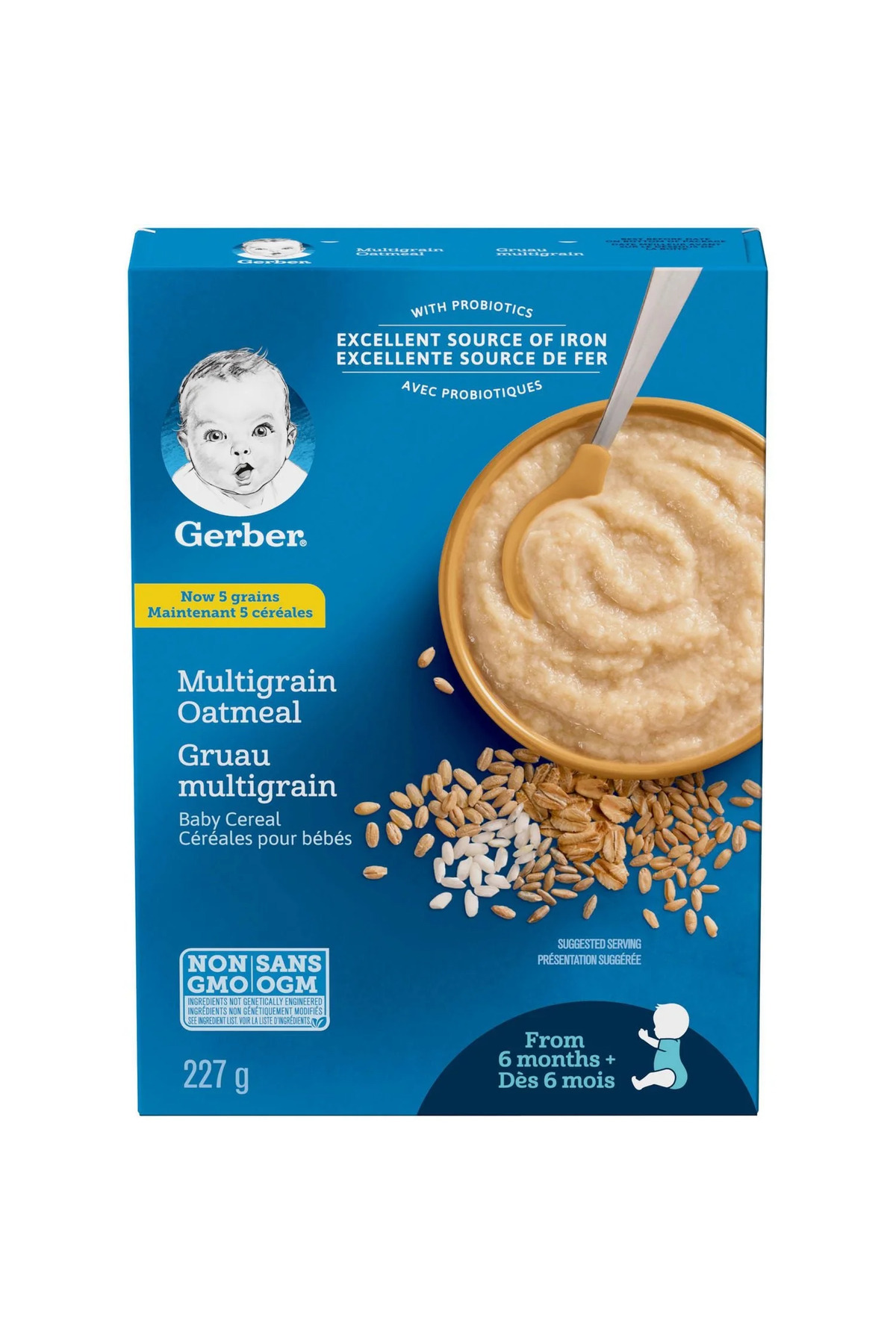 GERBER Cereals- Probiotic Multigrain- Çok Tahıllı Kaşık Maması 227 Gr- 6. aydan itibaren- 2.aşama